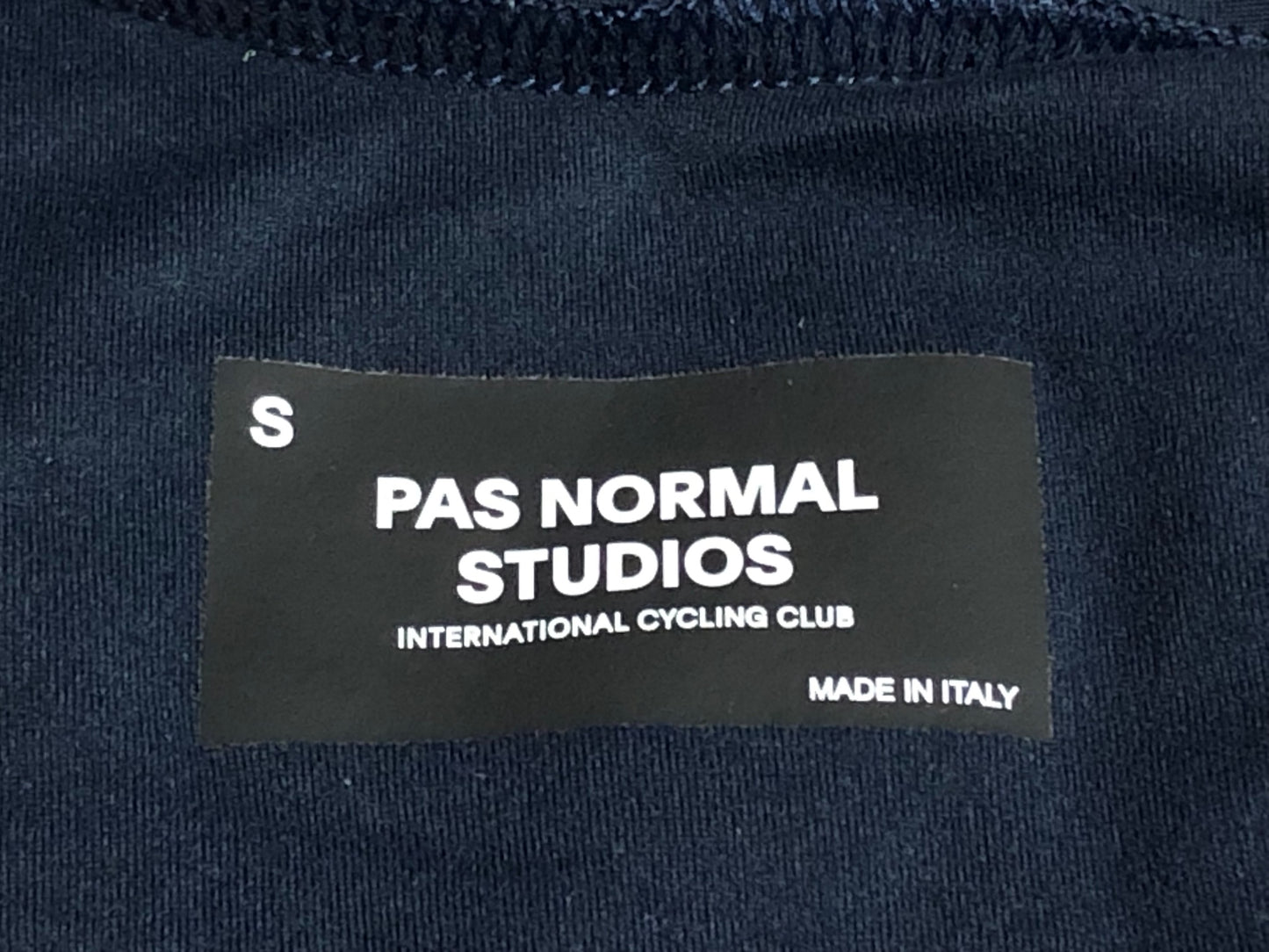 IM204 パスノーマルスタジオ PAS NORMAL STUDIOS 長袖 サイクルジャージ 紺 S 裏起毛