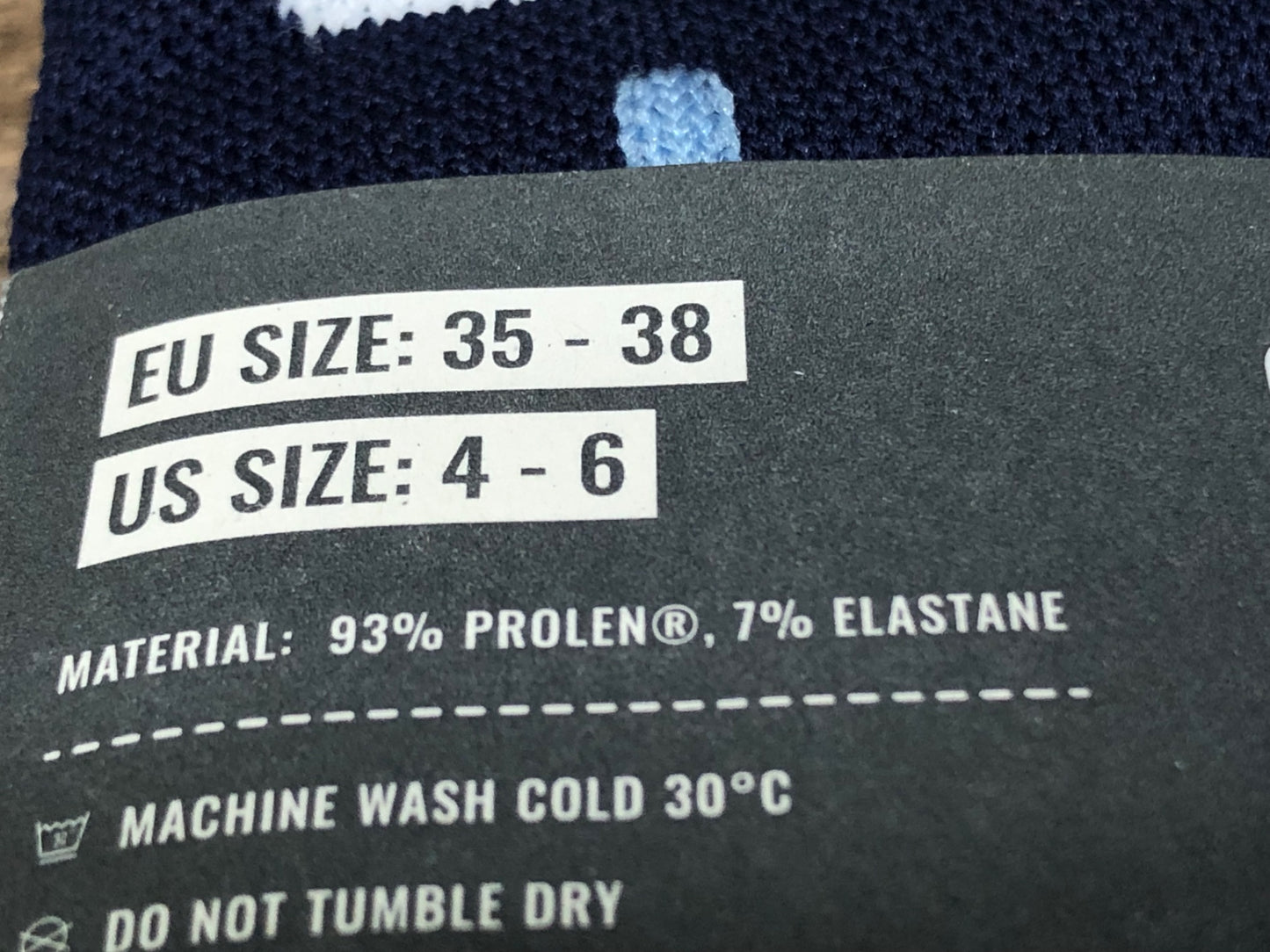 IO487 プロトンド パリ PELOTON DE PARIS ソックス 靴下 紺 US4~6 未使用品