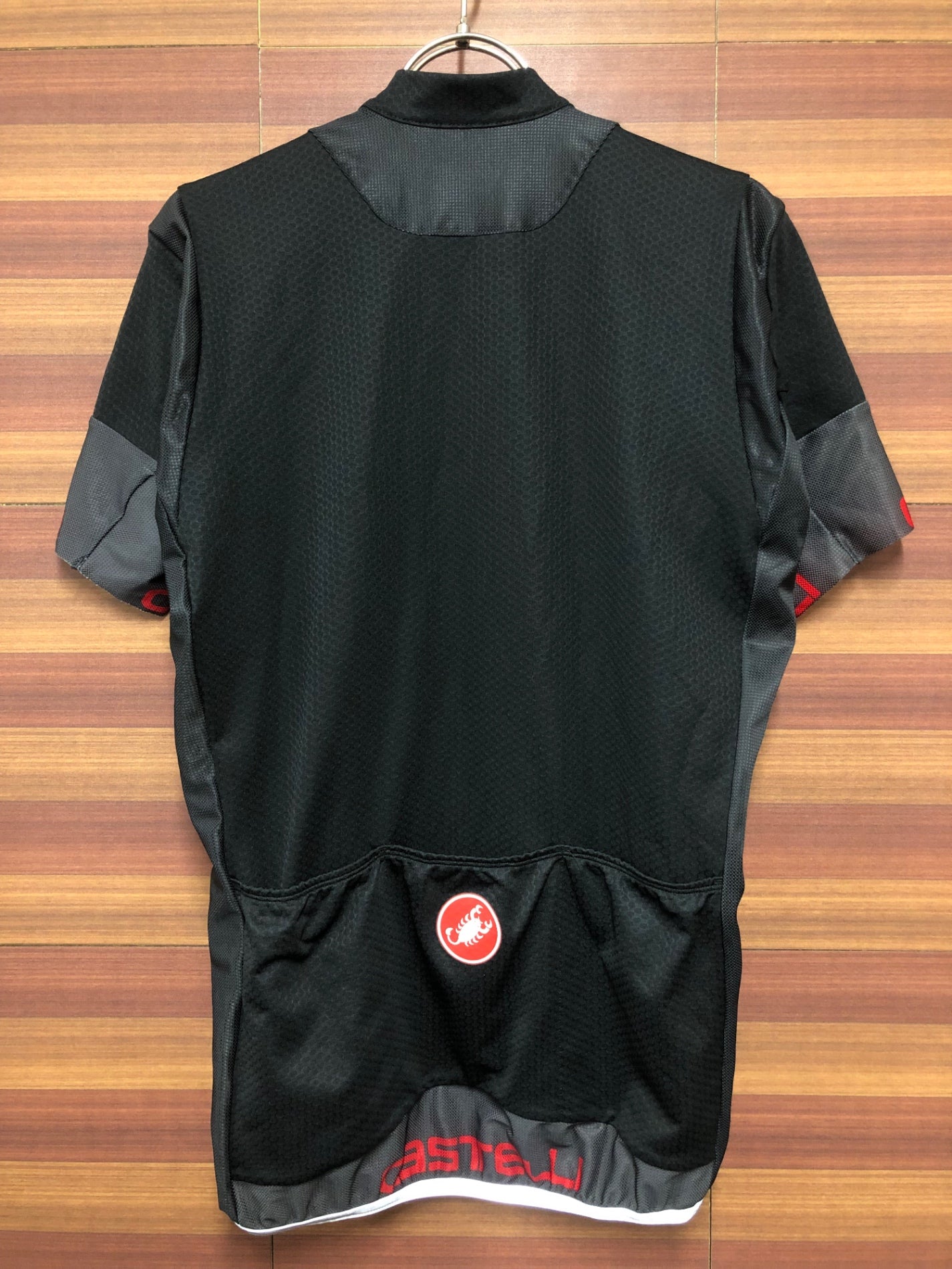 IE281 カステリ CASTELLI 半袖 メッシュ サイクルジャージ 黒 Lサイズ