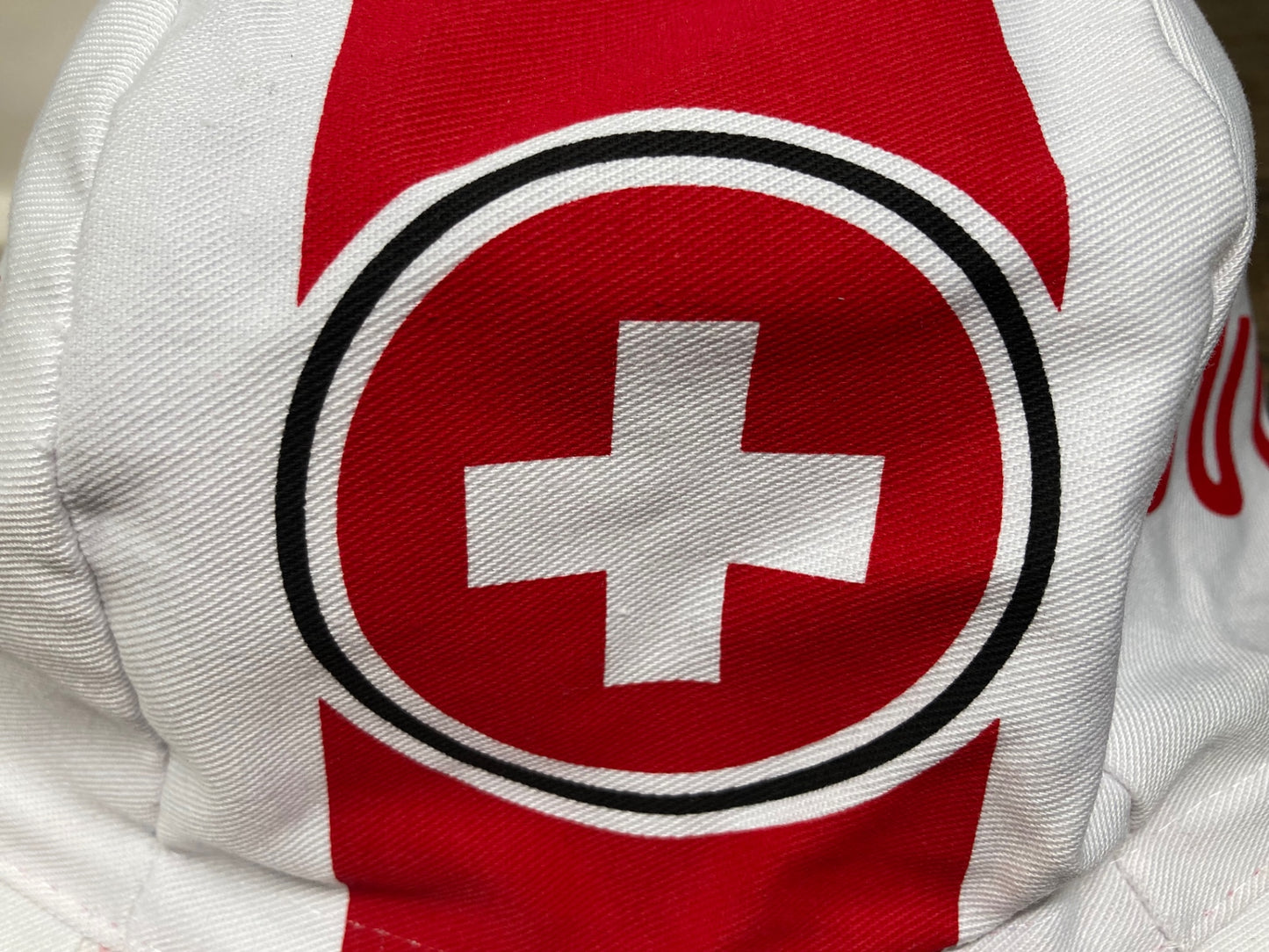 IZ070 アソス ASSOS SUISSE FED CAP サイクルキャップ スイス 赤 白 ワンサイズ