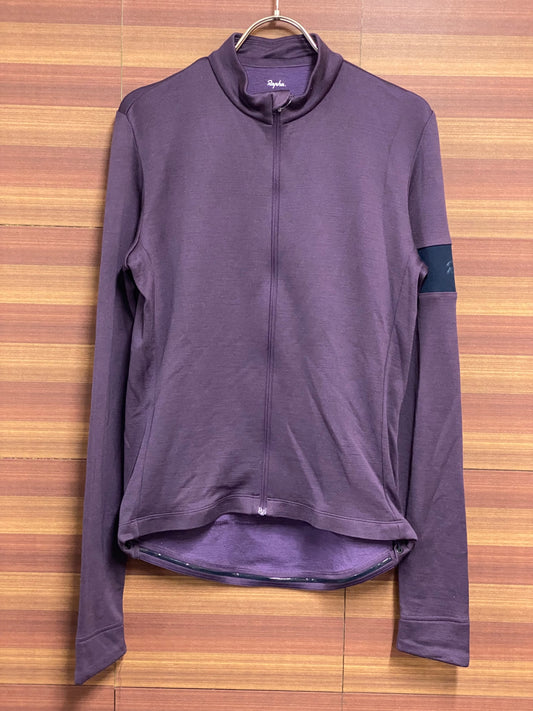 HU040 ラファ Rapha クラシックロングスリーブジャージ CLASSIC LONG SLEEVE JERSEYⅡ パープル S ※裾ほつれ