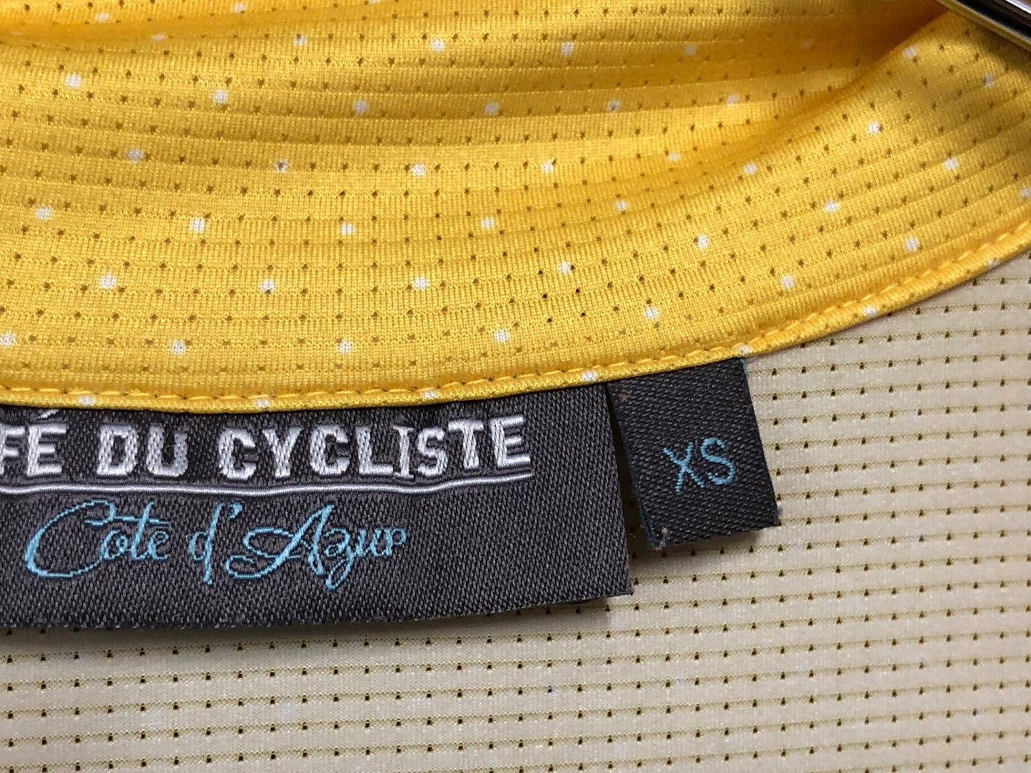 II728 カフェドシクリステ CAFE DU CYCLISTE La Fournaise 半袖 サイクルジャージ 黄 青 XS