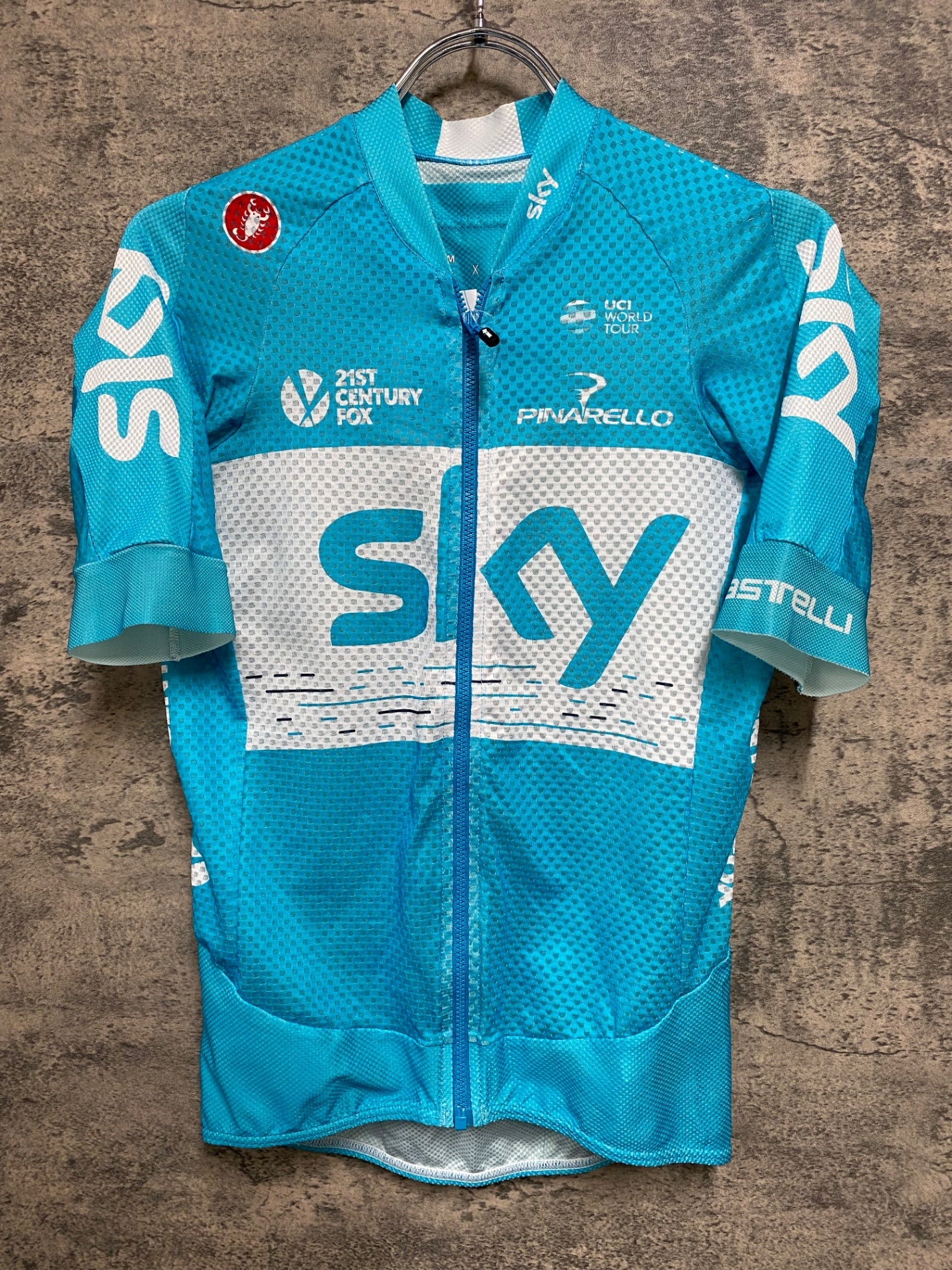 JC798 カステリ CASTELLI CLIMBER'S 2.0 JERSEY 半袖 サイクルジャージ 水色 S TEAM sky
