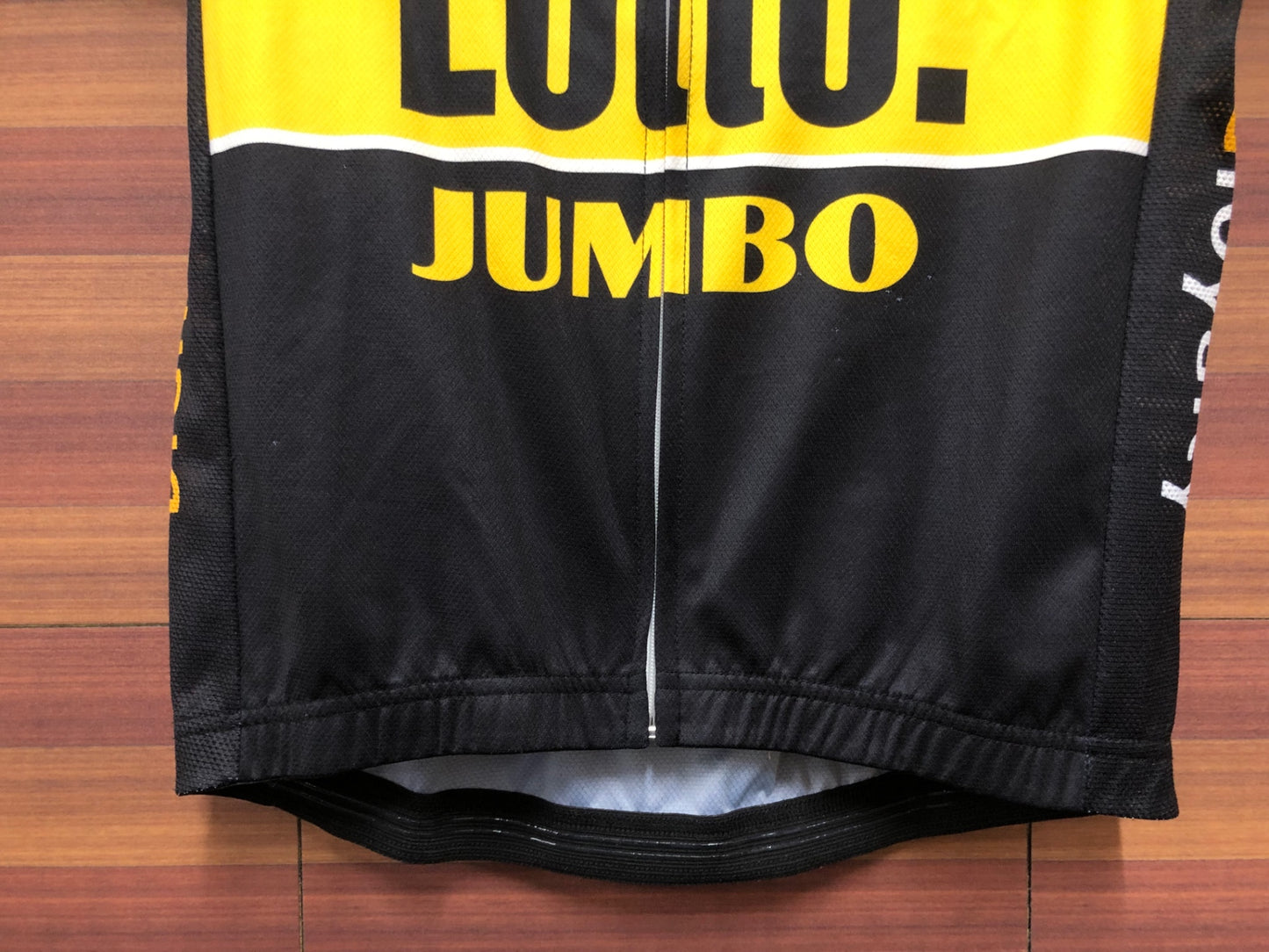 II056 サンティーニ Santini 半袖 サイクルジャージ 黒 黄 S Lotto