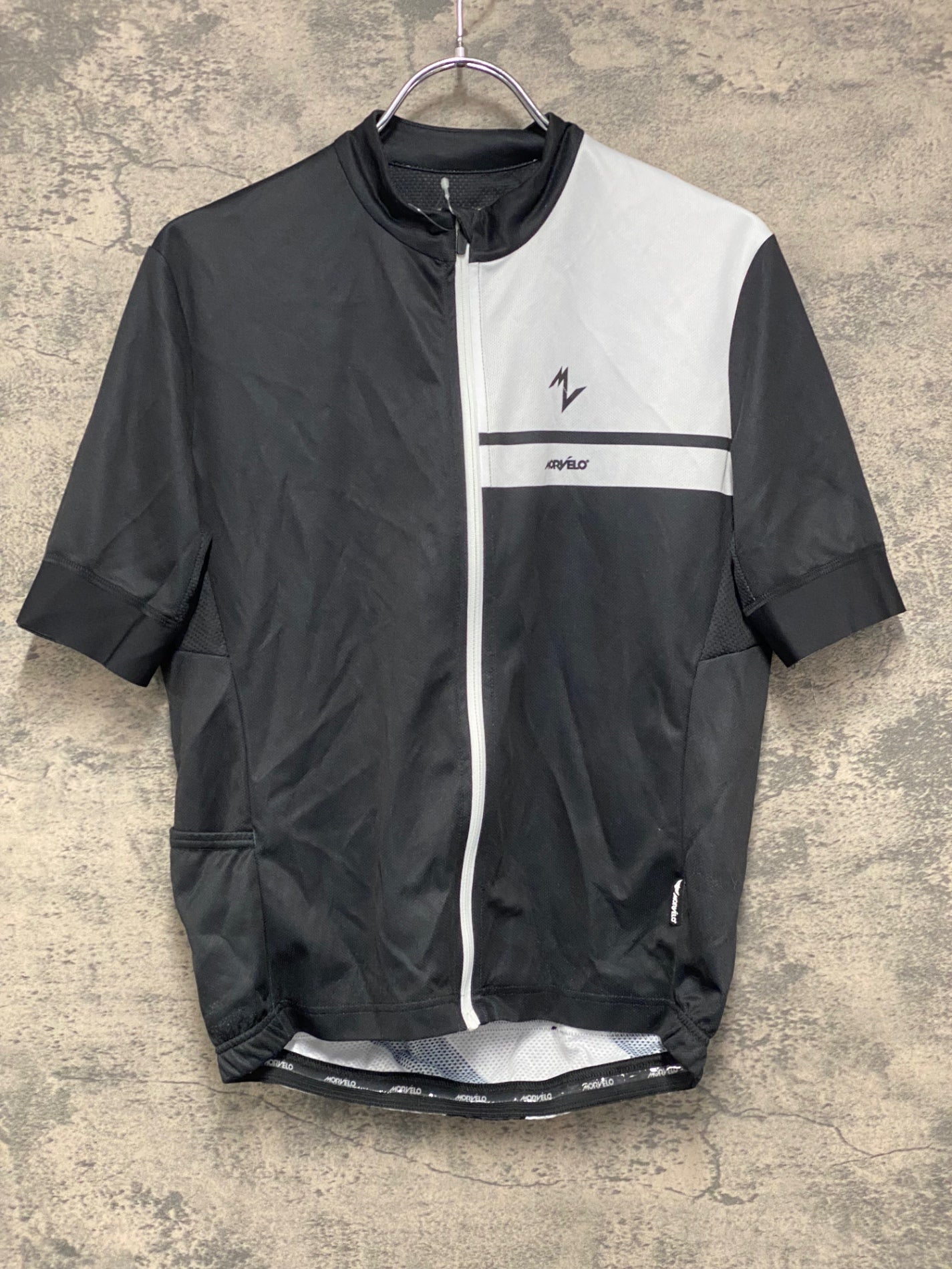 JB586 モルベロ MORVELO 半袖 サイクルジャージ 黒 白 S
