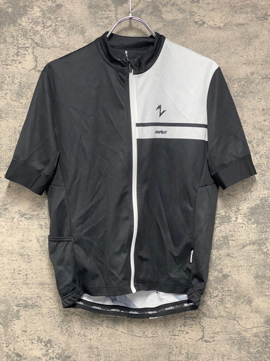 JB586 モルベロ MORVELO 半袖 サイクルジャージ 黒 白 S