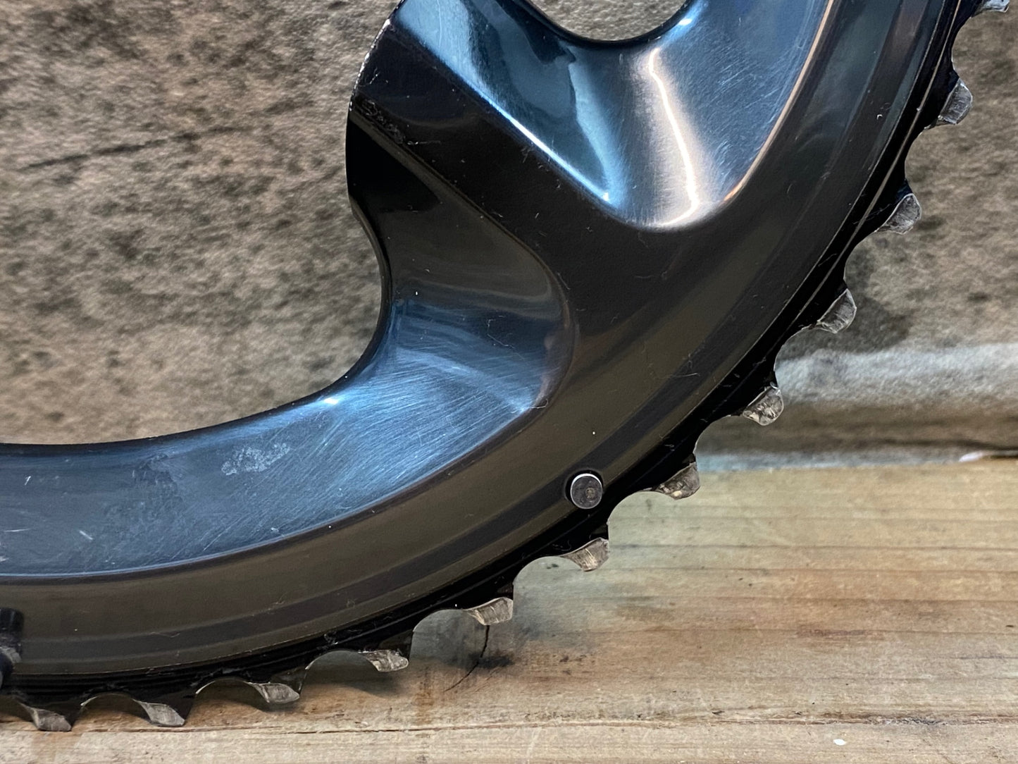 IU412 シマノ SHIMANO デュラエース DURA-ACE FC-9100 チェーンリング 52/36T ※アウター摩耗大 ジャンク