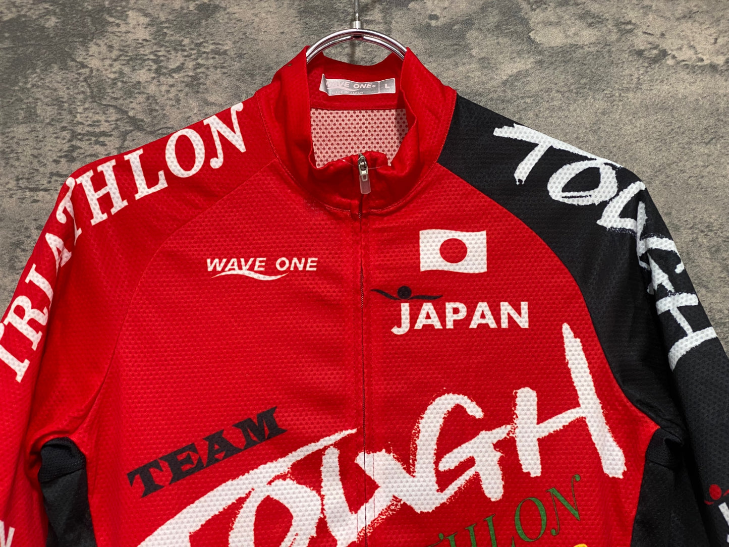 JA844 WAVE ONE 半袖 サイクルジャージ 赤 L TEAM TOLVGH