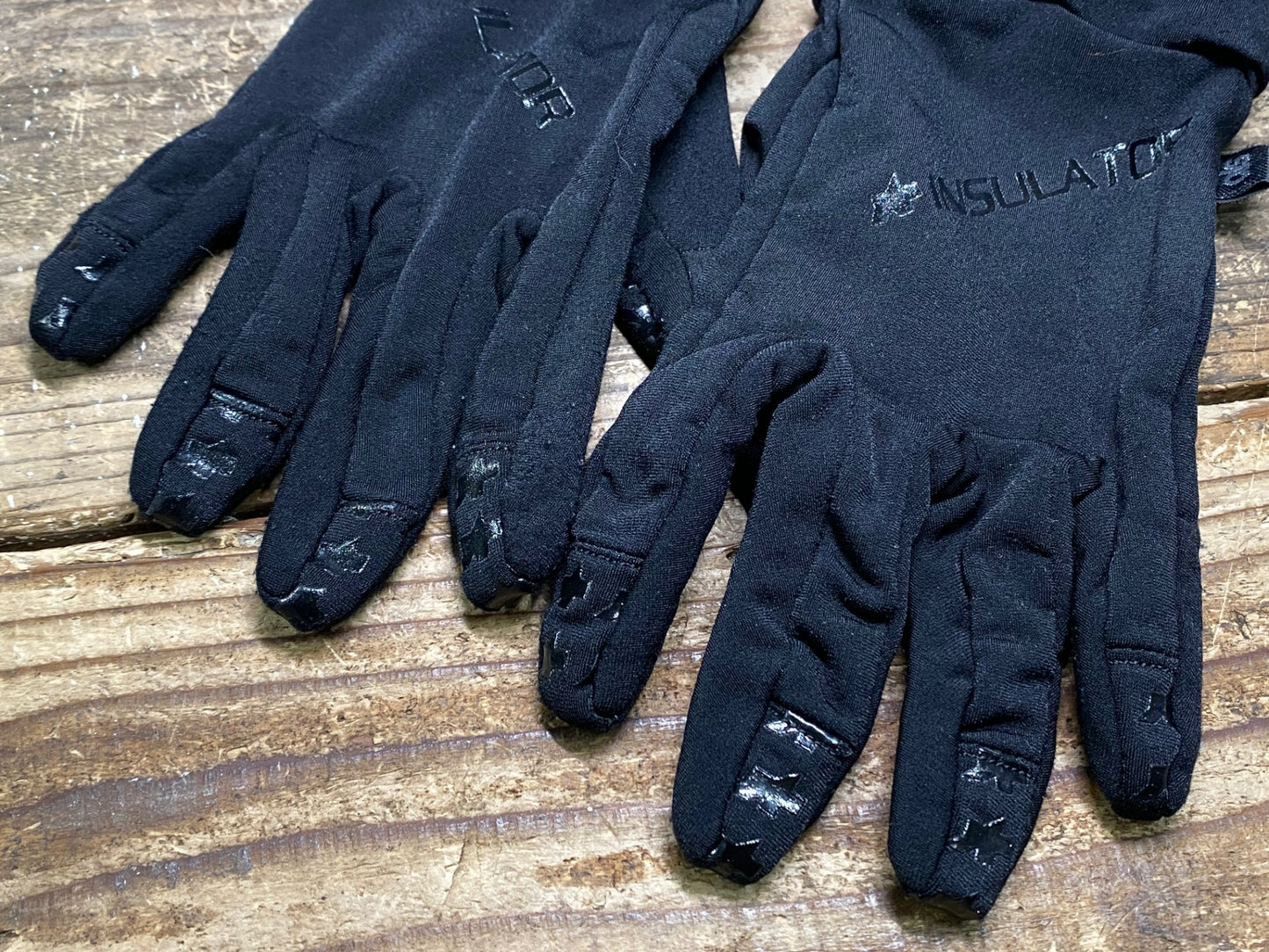 IU306 アソス Assos 裏起毛 長指 サイクルグローブ 黒 M