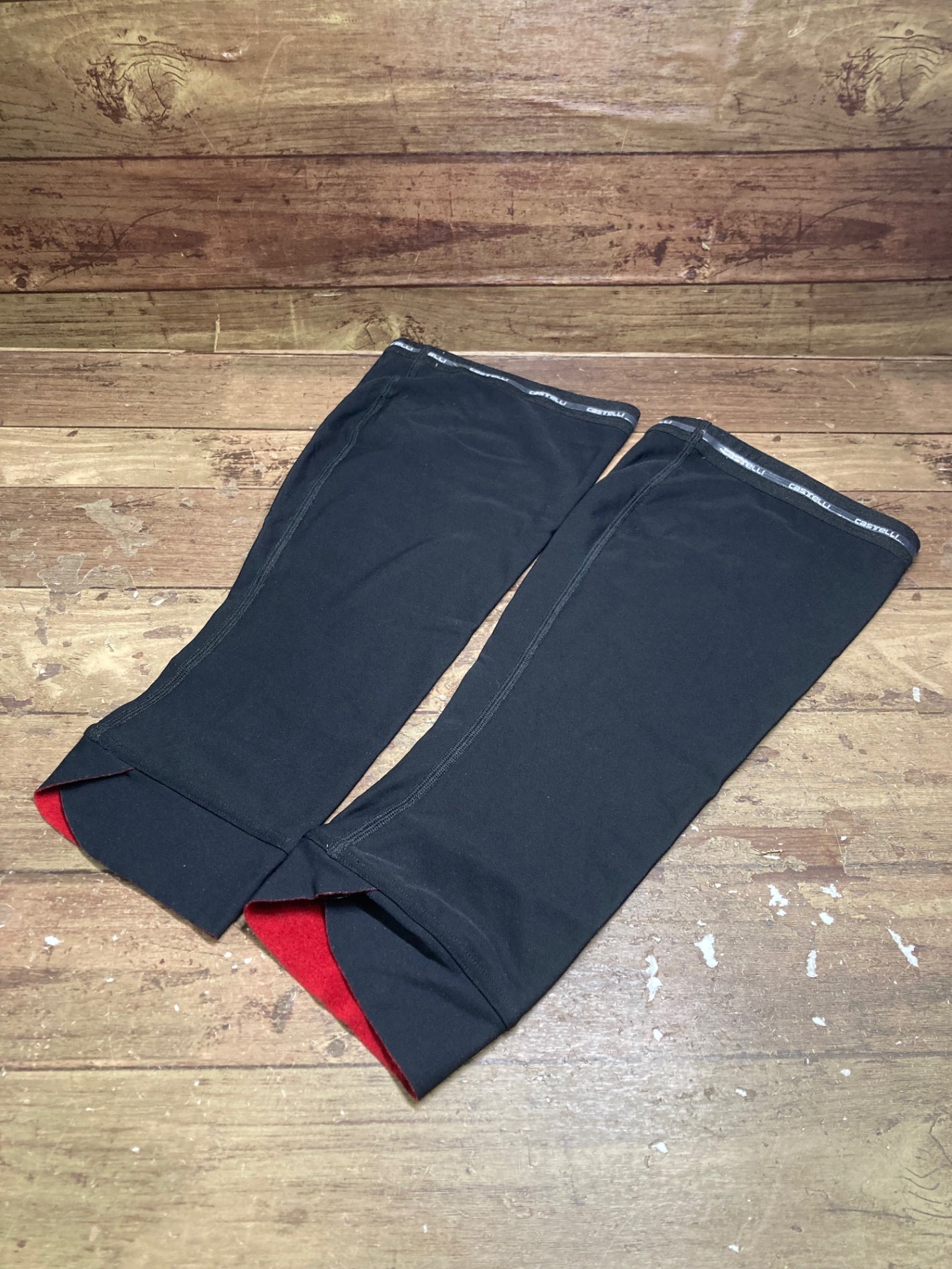 IN305 カステリ CASTELLI 裏起毛 ニーウォーマー 黒 L