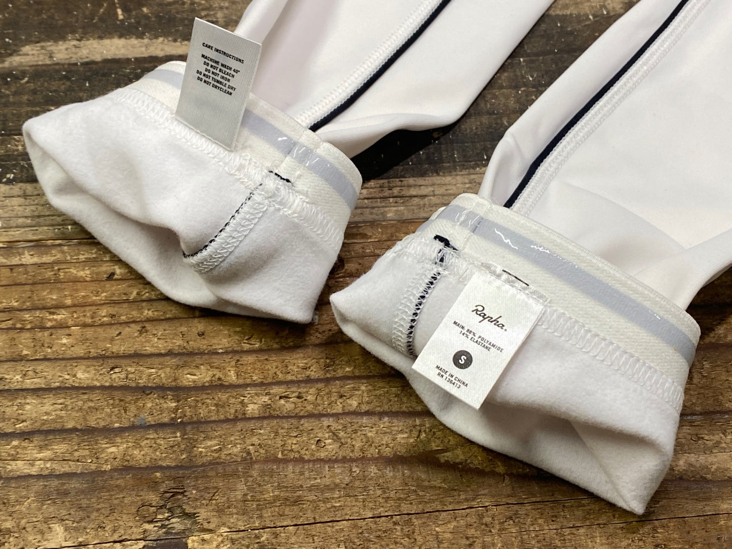 IR222 ラファ Rapha アームカバー 白 S 裏起毛