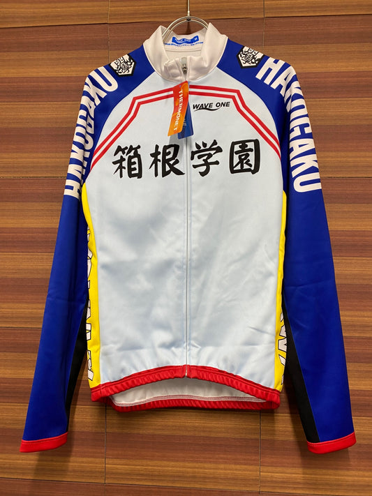 IP946 ウェイブワン WAVE ONE 長袖 サイクルジャケット 白 青 M 裏起毛 弱虫ペダル 箱根学園
