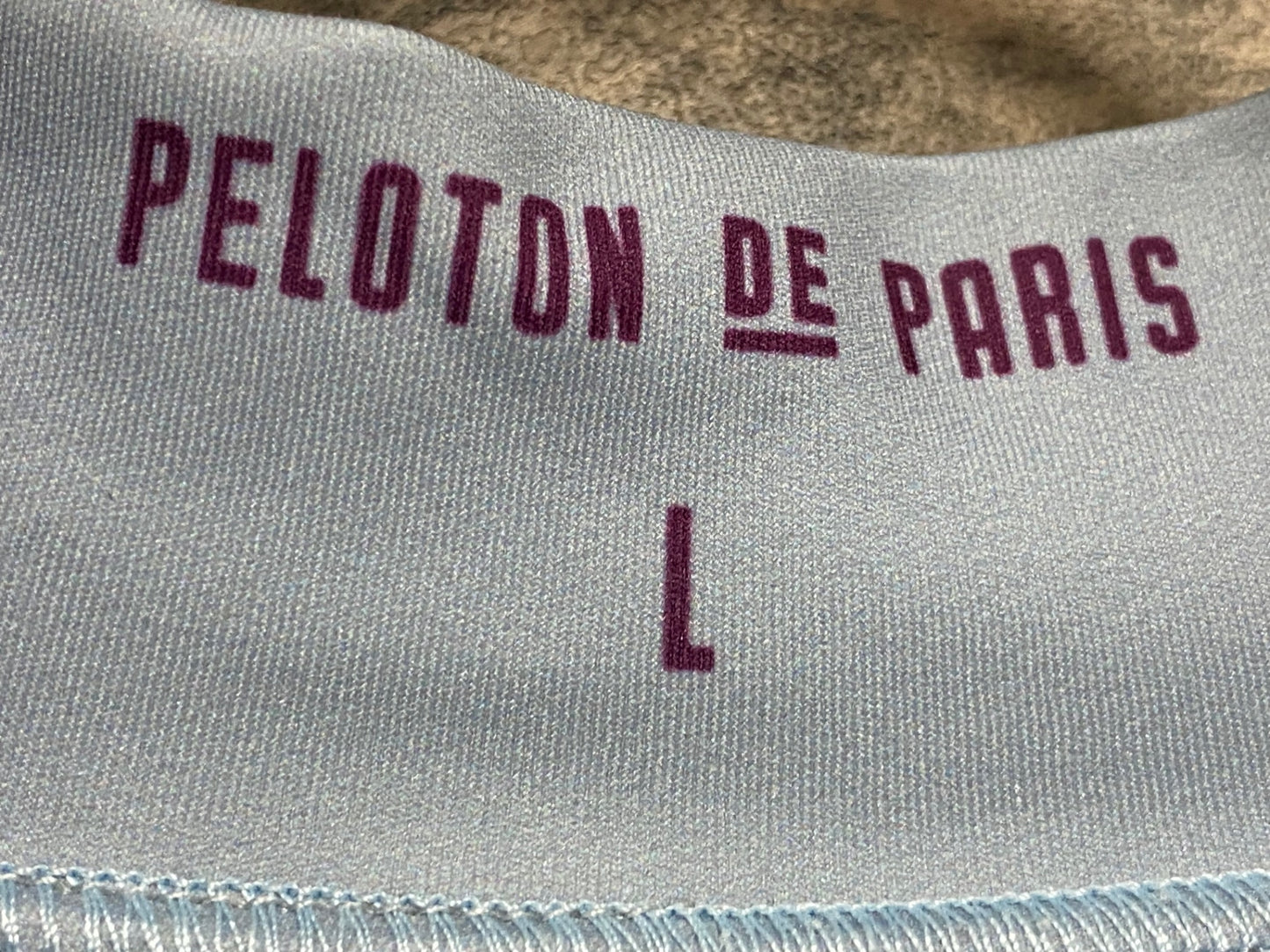 JA879 プロトンドパリ Peloton de Paris 半袖 サイクルジャージ 水色 L