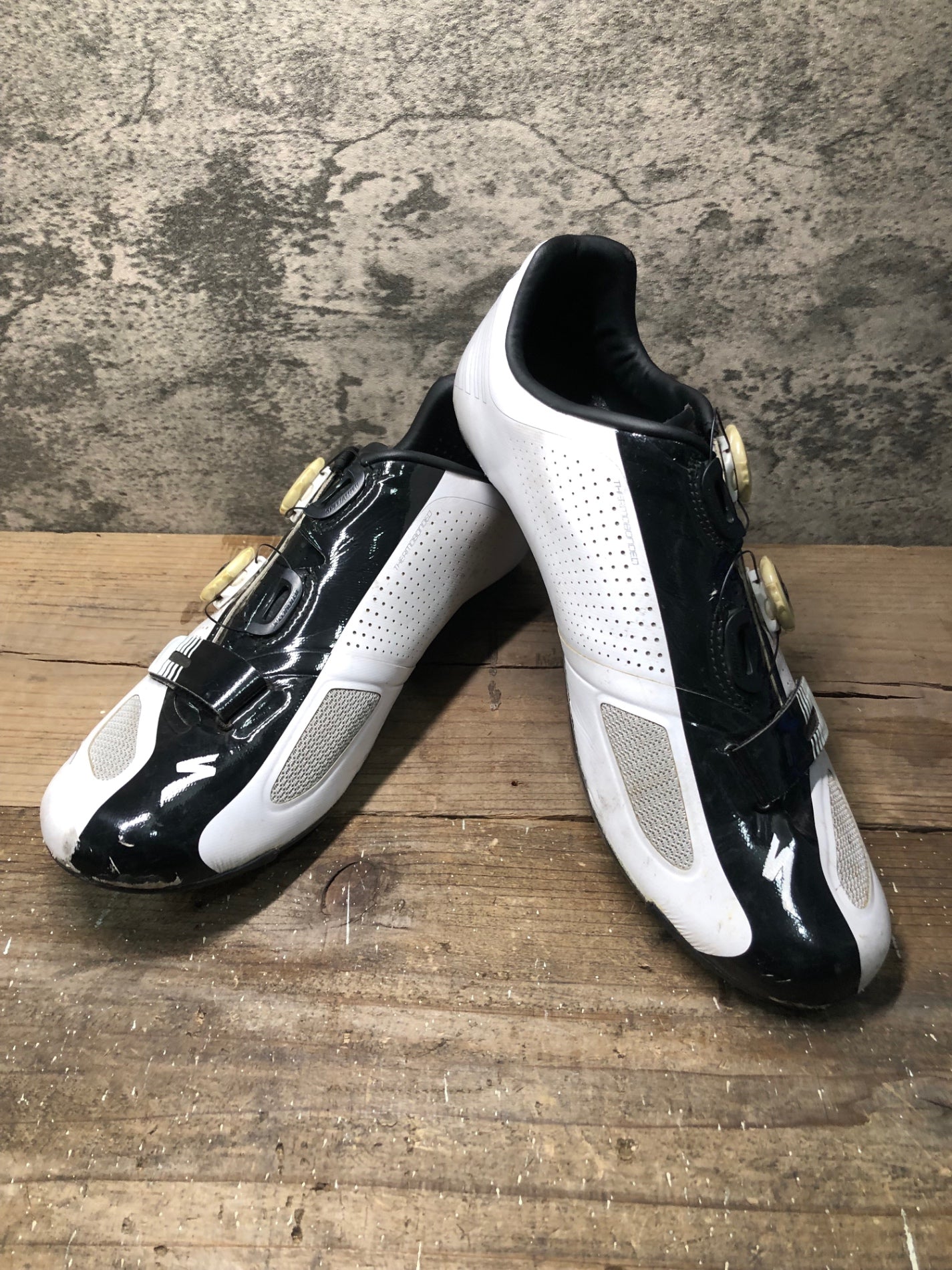 IP273 スペシャライズド SPECIALIZED S-WORKS RD ビンディングシューズ 白 黒 EU44.5 SPD-SL