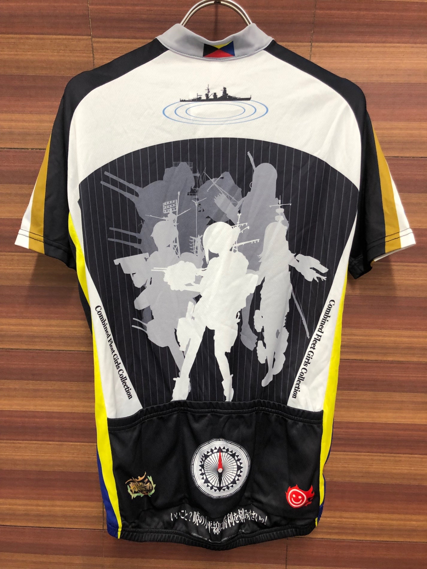 IS986 GSR Gear 半袖 サイクルジャージ 黒 白 L 艦隊これくしょん Z旗 痛ジャージ