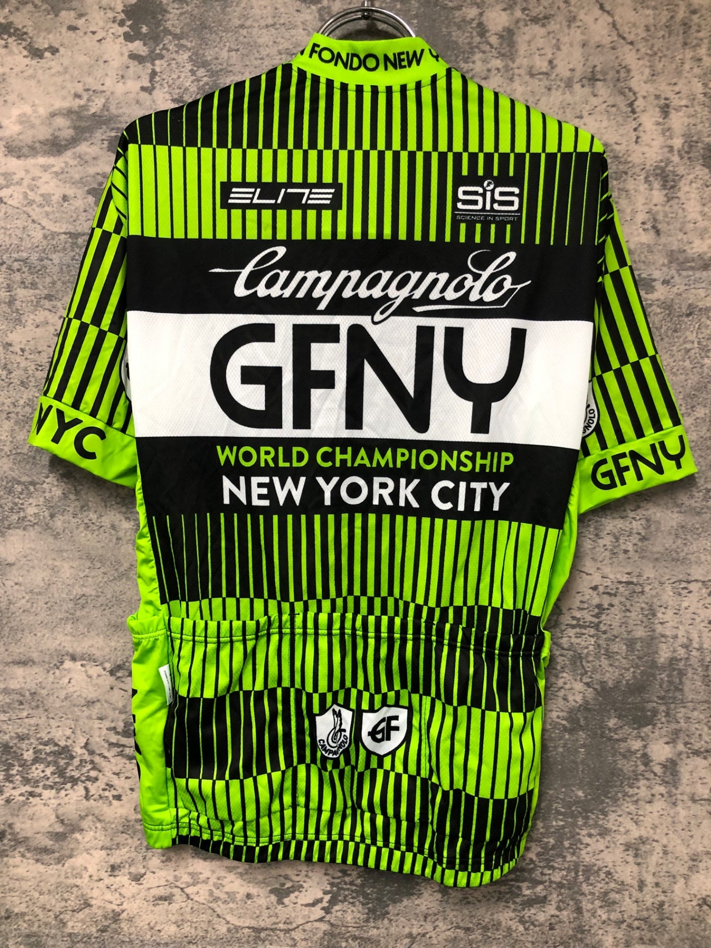 IX199 GFNY Campagnolo 半袖 サイクルジャージ 黄緑 M