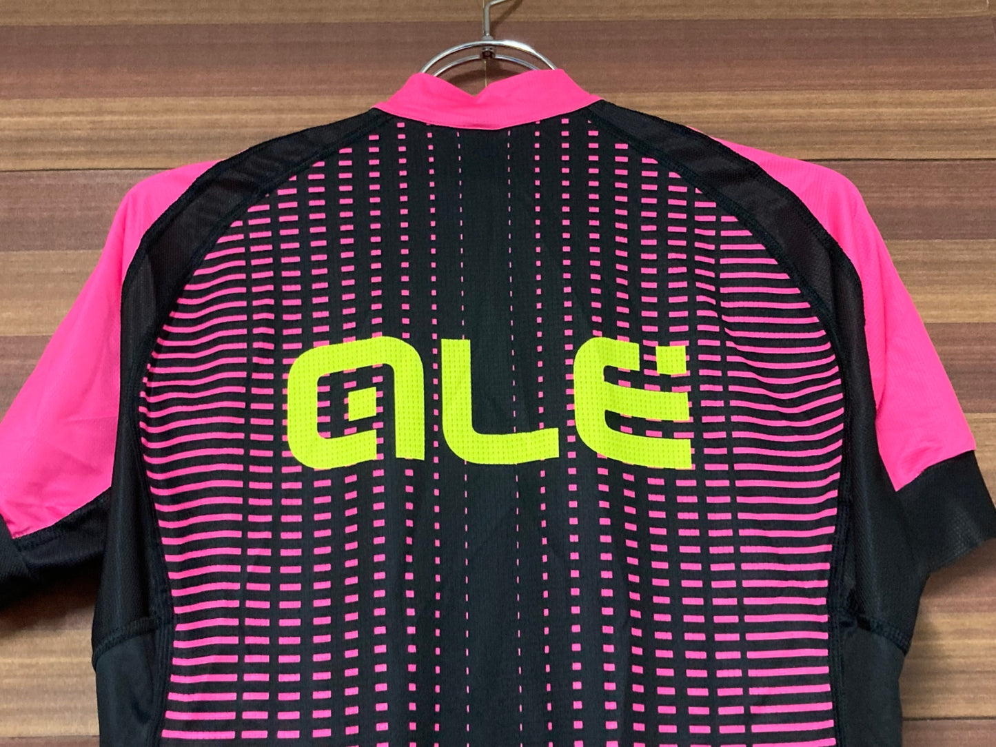 IM208 アレ ALE 半袖 サイクルジャージ 黒 ピンク L