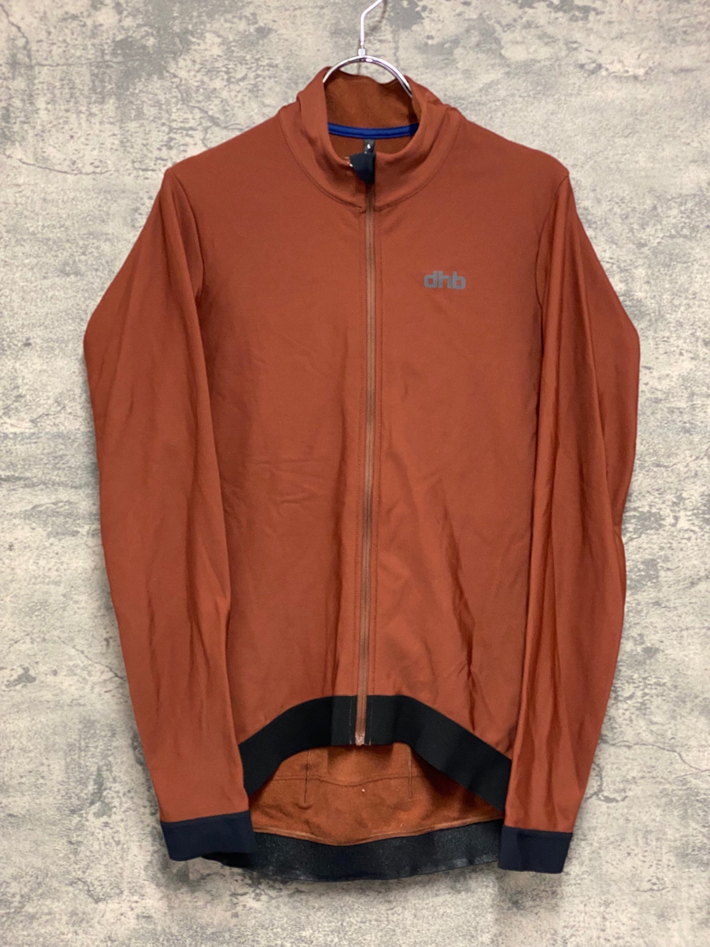 JA993 dhb 長袖 サイクルジャージ 茶 L 裏起毛