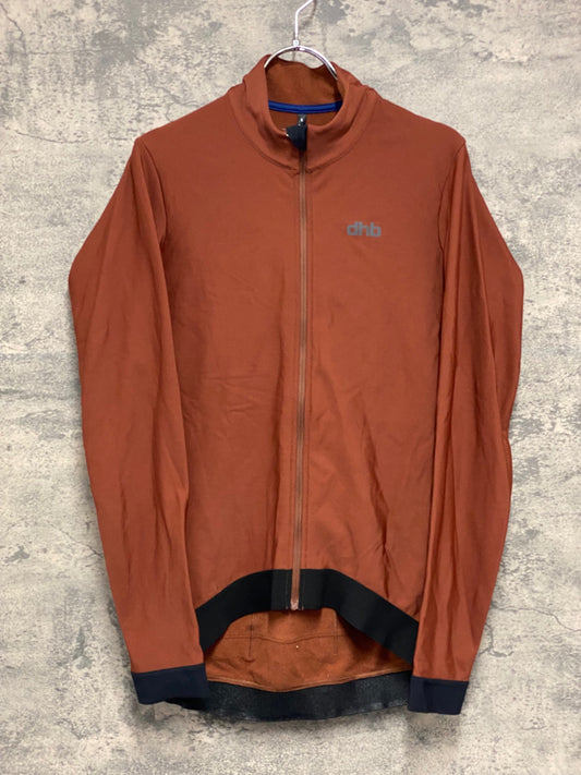 JA993 dhb 長袖 サイクルジャージ 茶 L 裏起毛