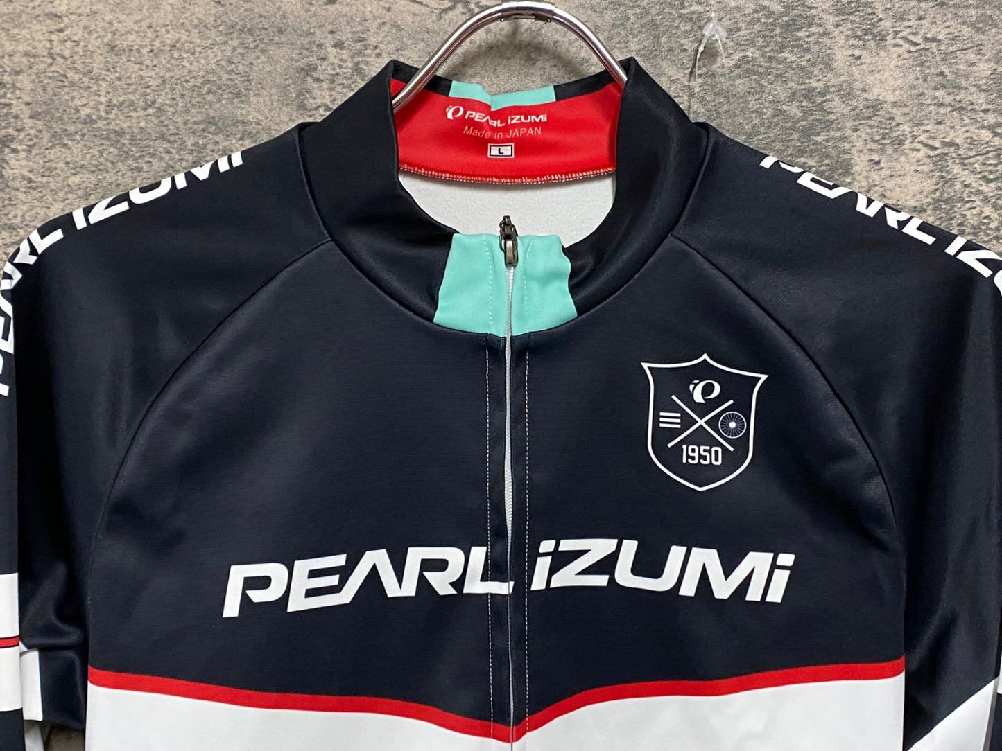 JA637 パールイズミ PEARL iZUMi 長袖 サイクルジャージ 黒 白 L 裏起毛