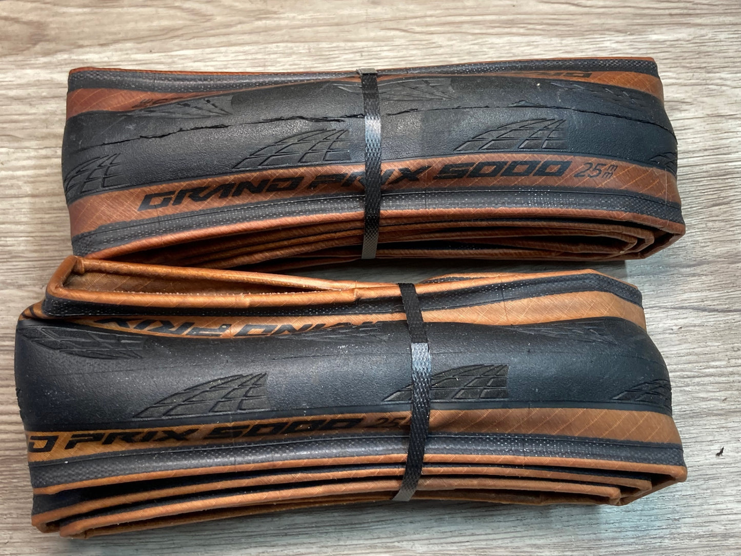 JC218 コンチネンタル Continental グランプリ GRAND PRIX 5000 タイヤ 700x25c 黒/茶 2本セット 未使用