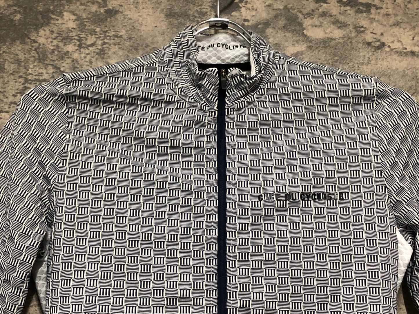 JD100 カフェドシクリステ CAFE DU CYCLISTE FRANCINE Man 半袖 サイクルジャージ 白 紺 XS