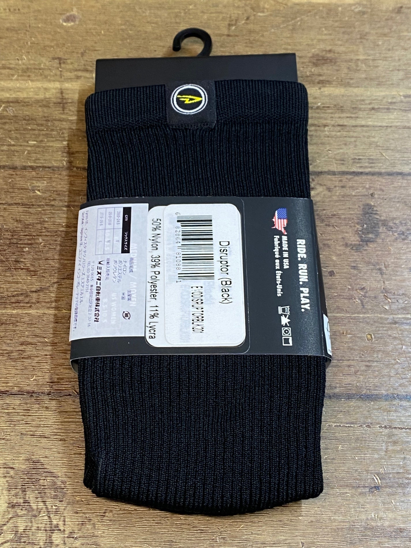 IJ015 デフィート Defeet サイクル ソックス 黒 女性用 M US8.5-10.5