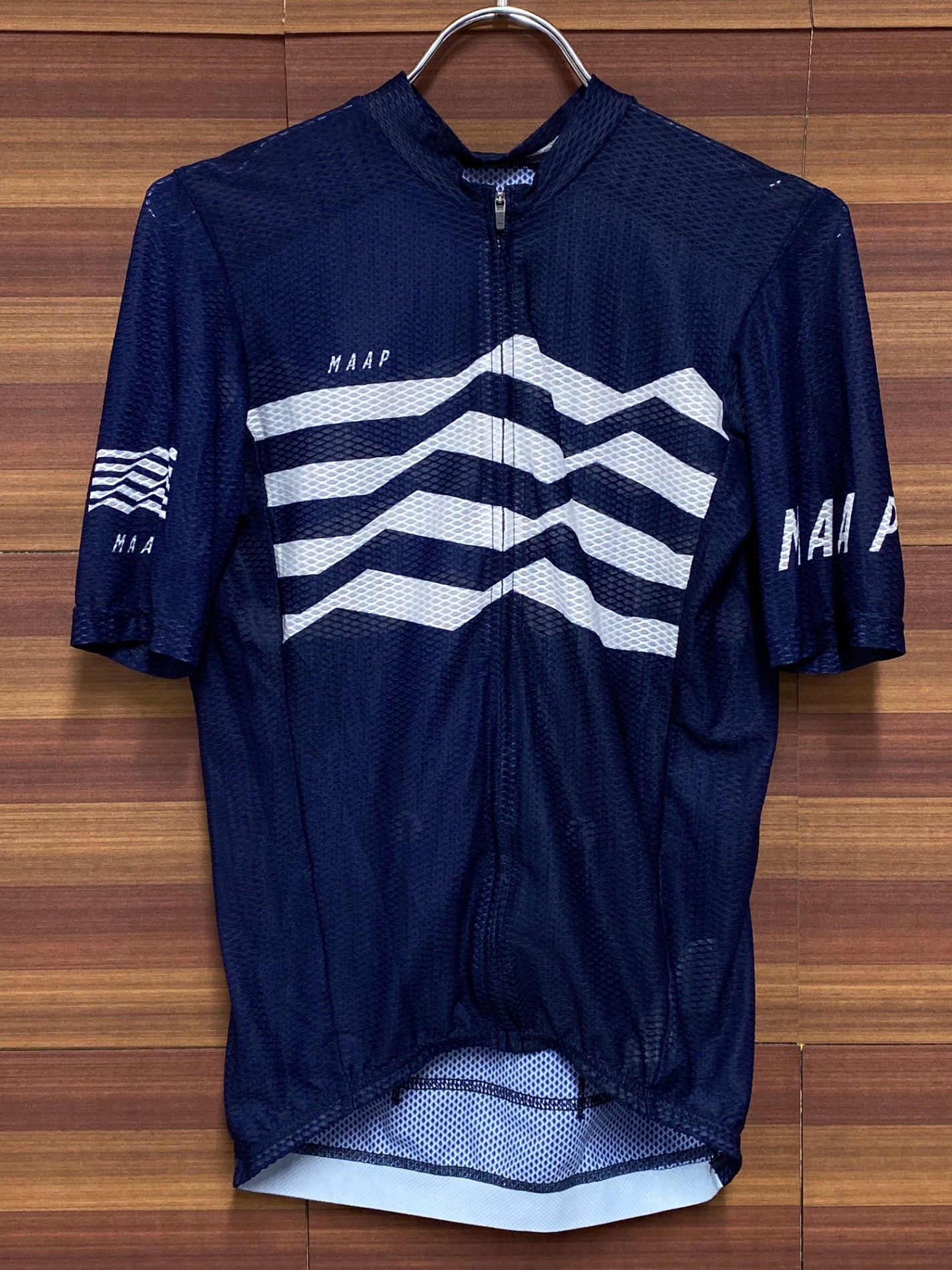 IO166 マープ MAAP 半袖 サイクルジャージ 紺 白 S