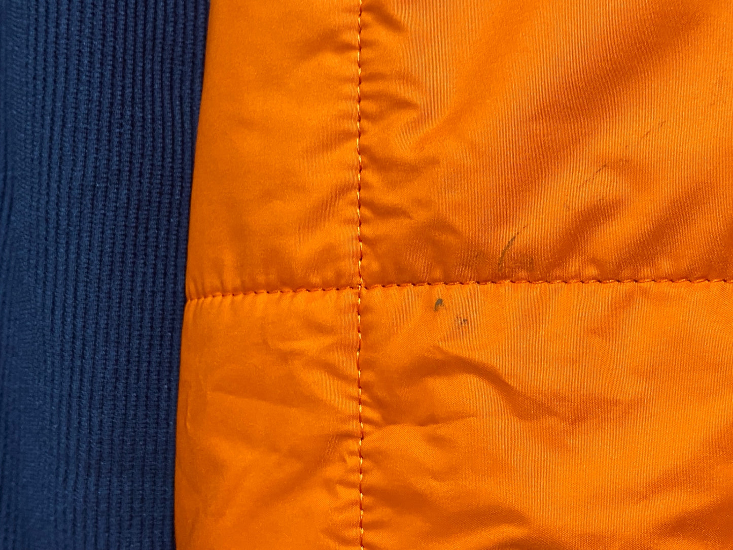 IU218 カフェドシクリステ Cafe du Cycliste LEONIE Man 長袖 サイクルジャケット 紺 オレンジ S 裏起毛