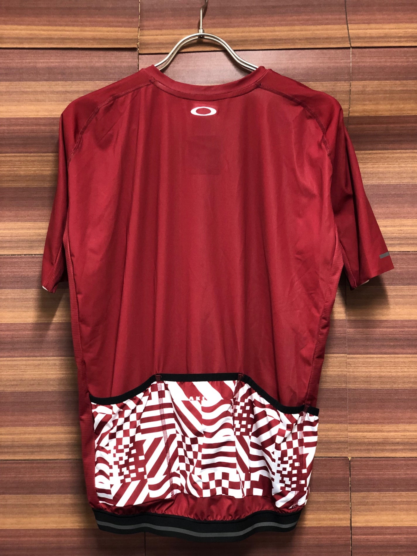 IU408 オークリー OAKLEY 半袖 サイクルジャージ 赤 M