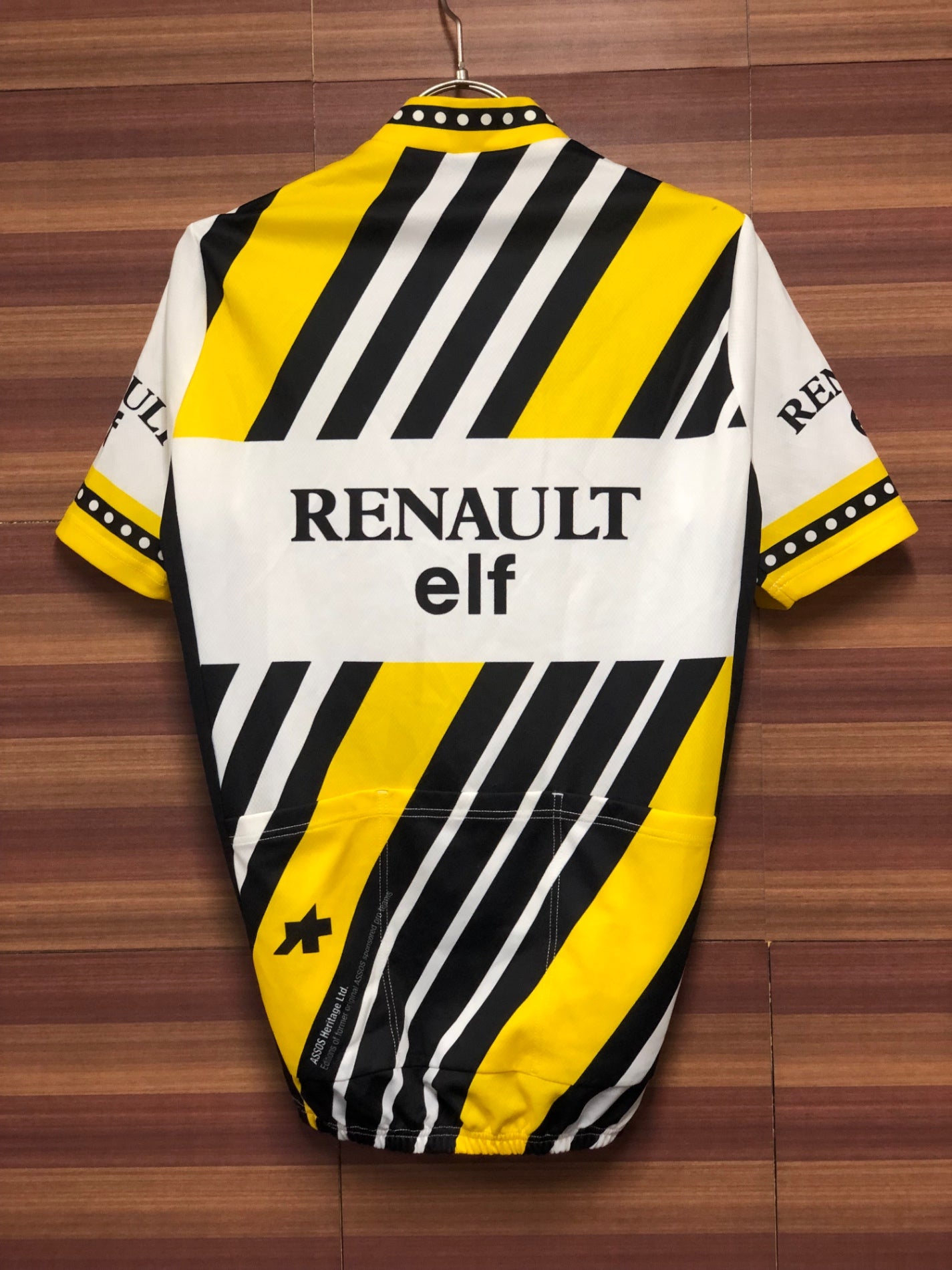 IO173 アソス assos Renault Elf 1/4 Zip Short Sleeve Cycling Jersey Bike Limited Edition 半袖 サイクルジャージ 白 黄 黒 S ハーフジップ