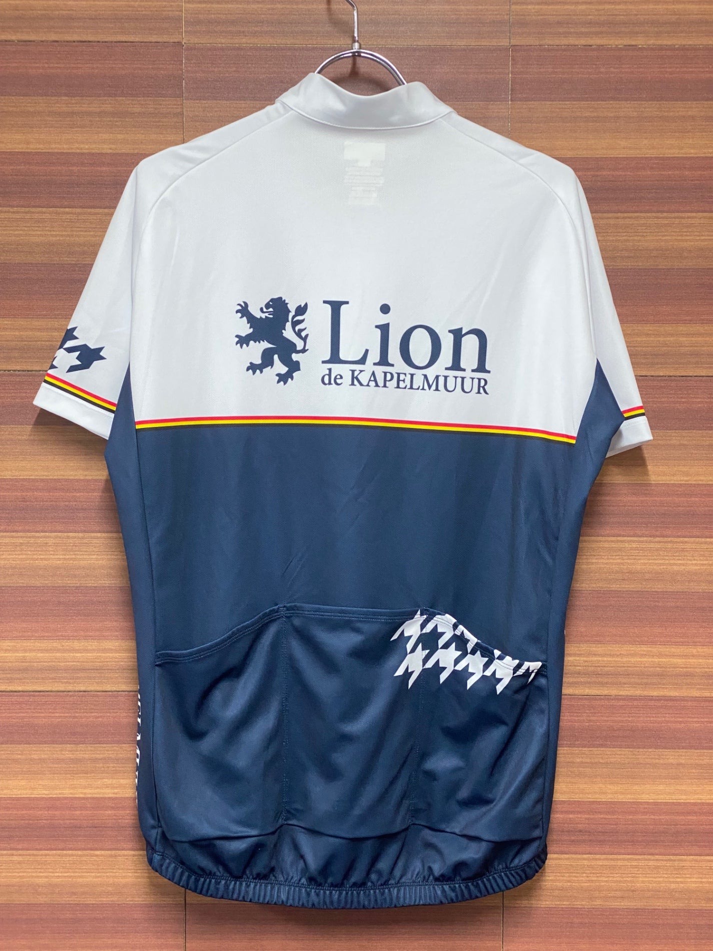 IH995 リオンドカペルミュール LION de KAPELMUUR 半袖 サイクルジャージ XL 白/紺