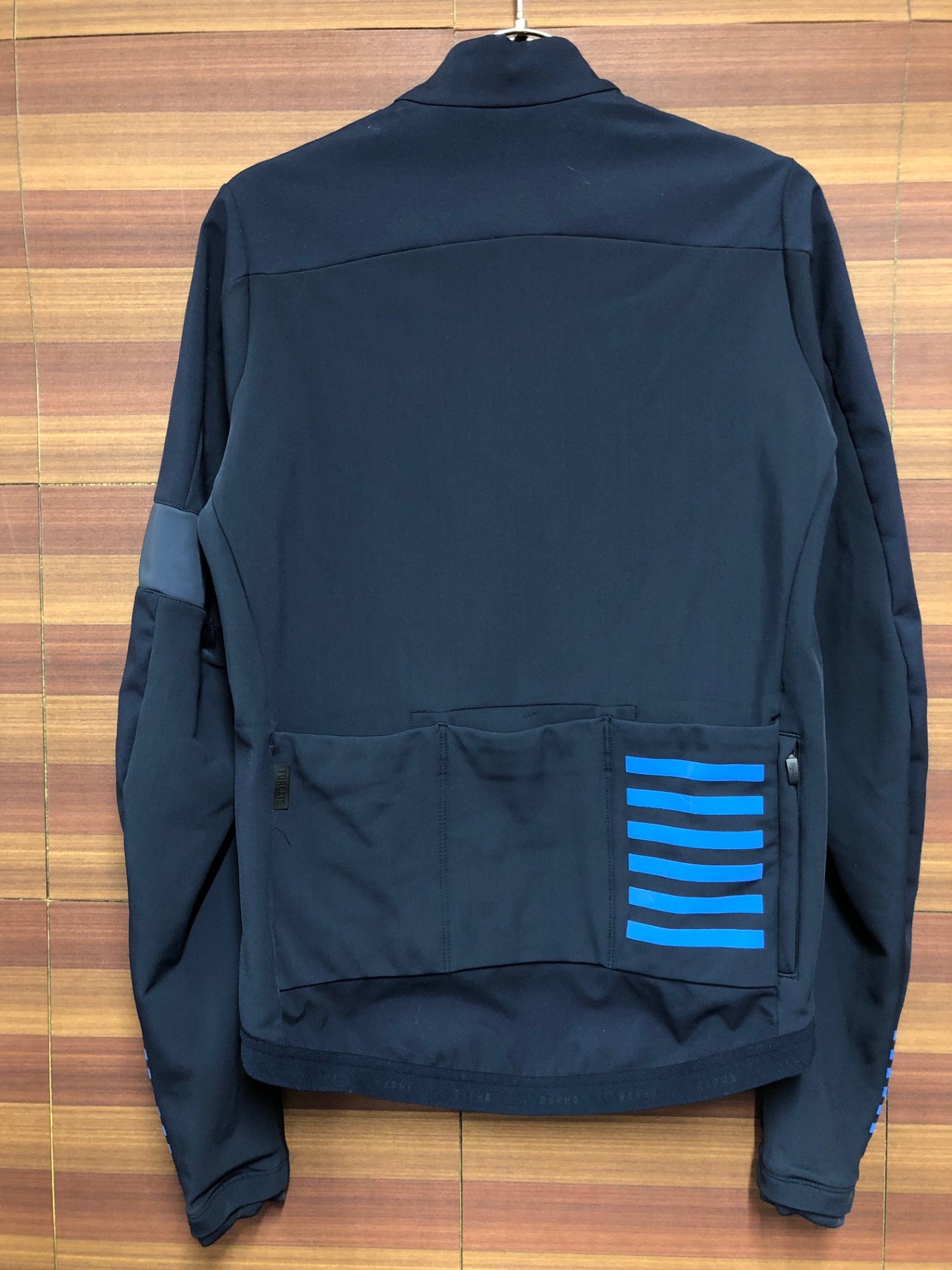 IN881 ラファ Rapha PRO TEAM TRAINING JACKET 長袖 サイクルジャケット 紺 M 裏起毛