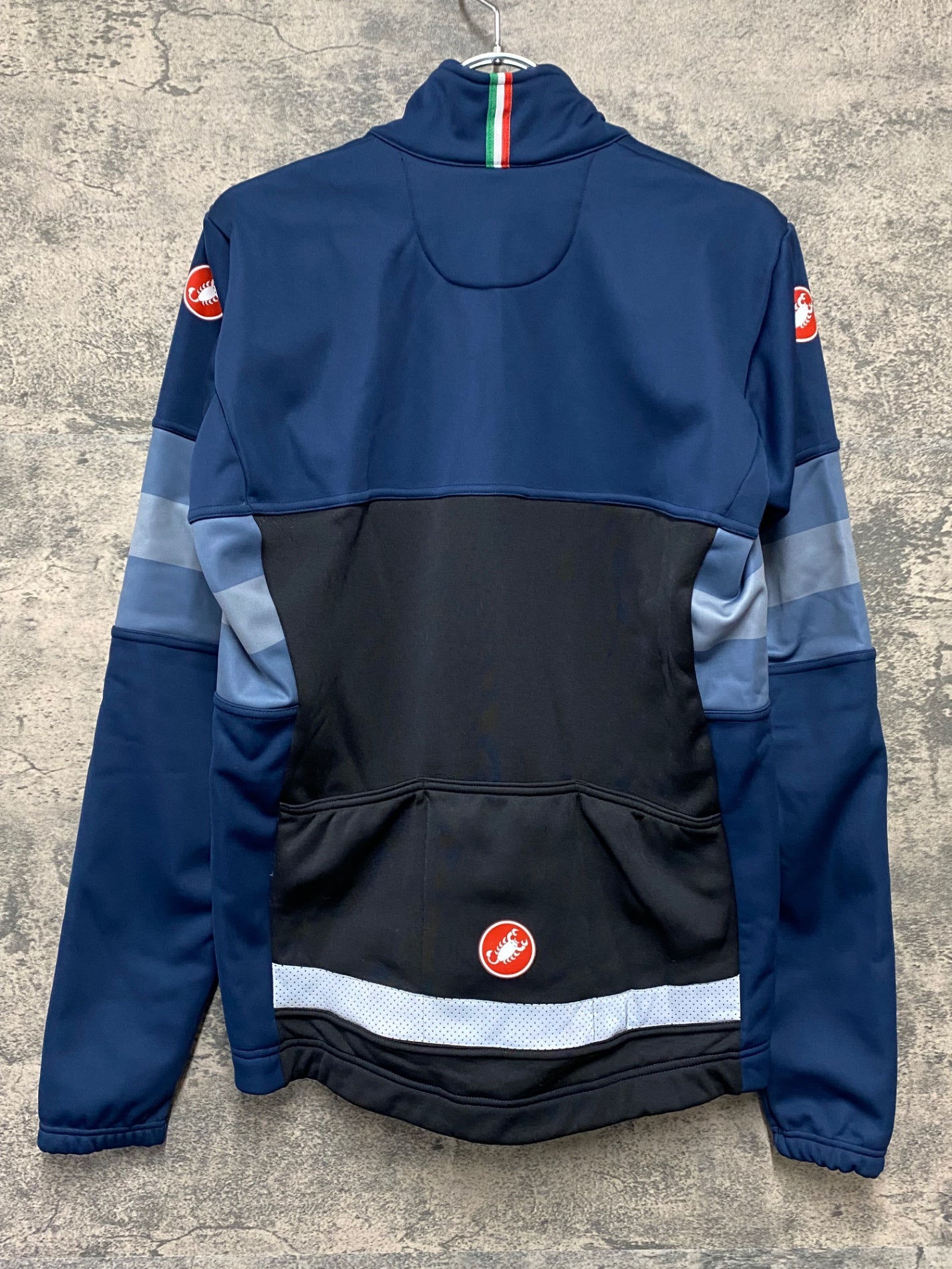 IW803 カステリ CASTELLI 長袖 サイクルジャケット 紺 M 裏起毛 GORE-TEX INFINIUM