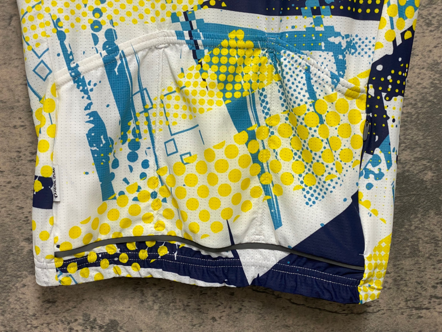 IZ210 パールイズミ PEARL iZUMi 半袖 サイクルジャージ 白 紺 黄 L