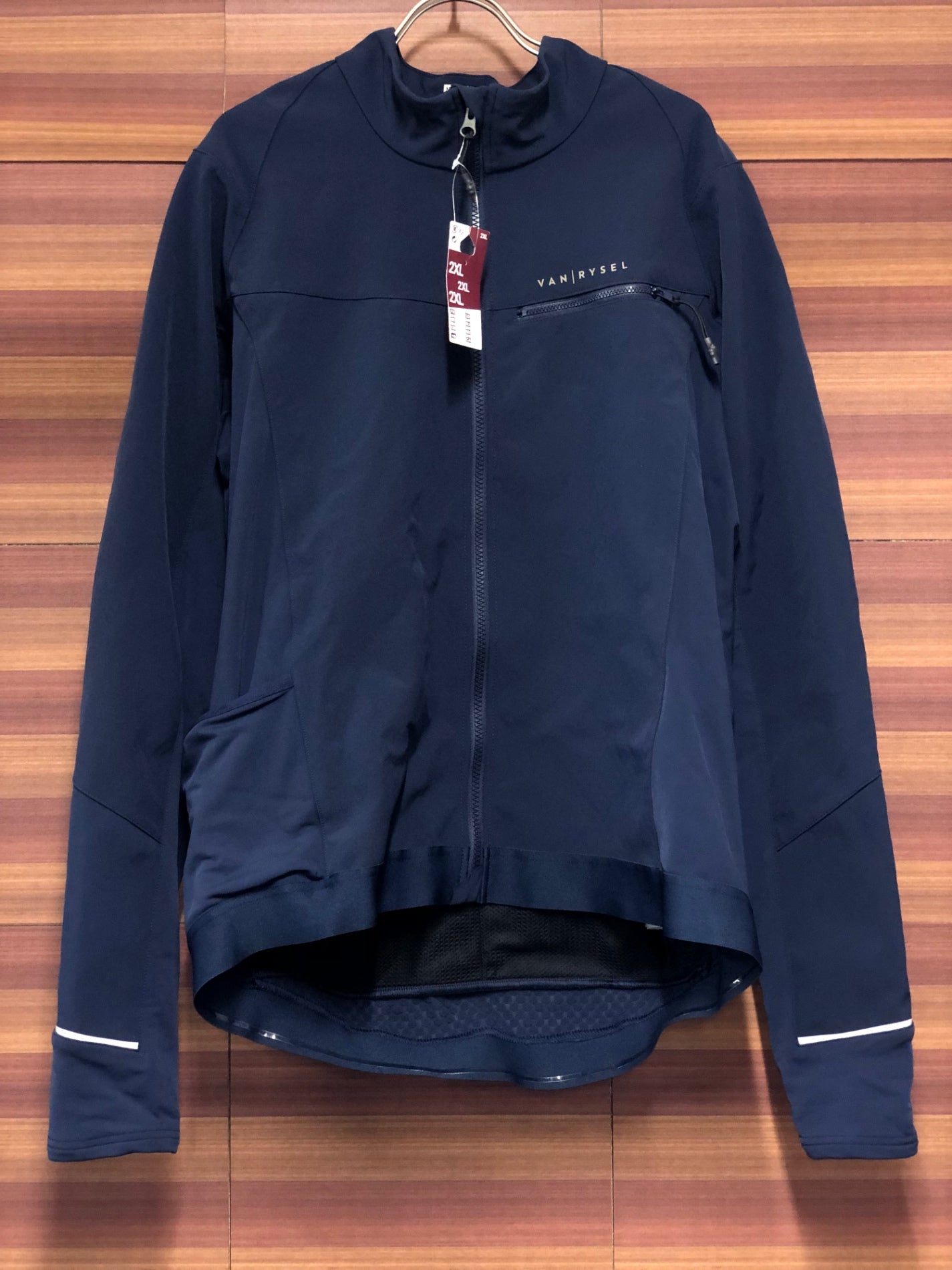 IT573 ヴァンリーゼル VAN RYSEL 長袖サイクルジャケット 紺 2XL