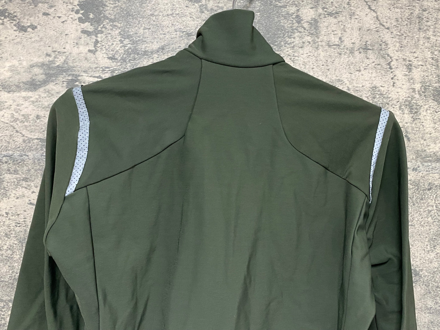 IZ059 カステリ CASTELLI 長袖 サイクルジャージ 緑 L 裏起毛 ※起毛擦