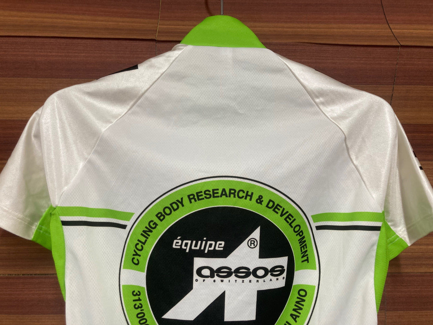 IS855 アソス Assos EQUIPE 半袖 サイクルジャージ 白 緑 レディース XS