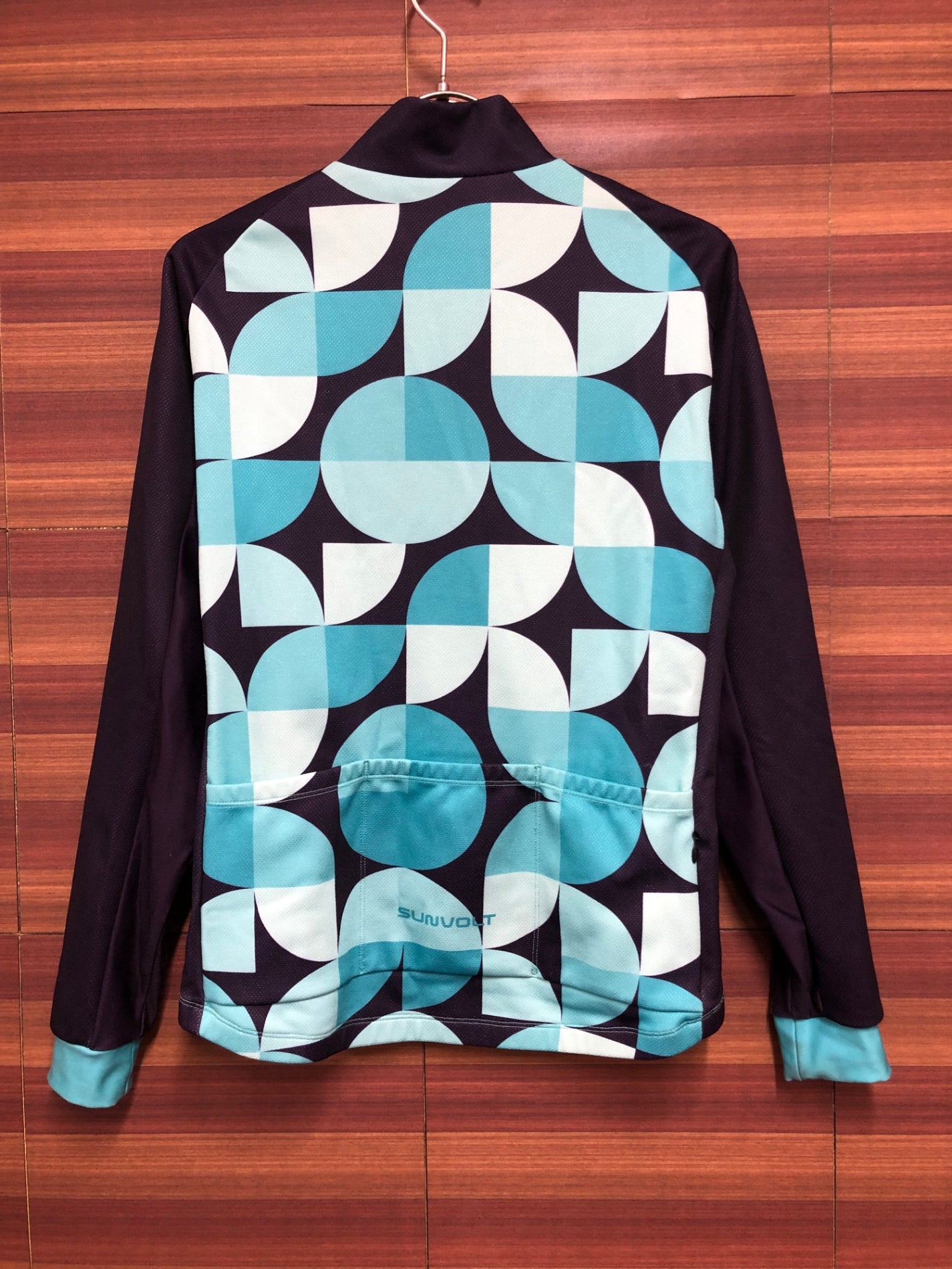 IO867 サンボルト SUNVOLT 長袖 サイクルジャケット 水 黒 レディース S 裏起毛