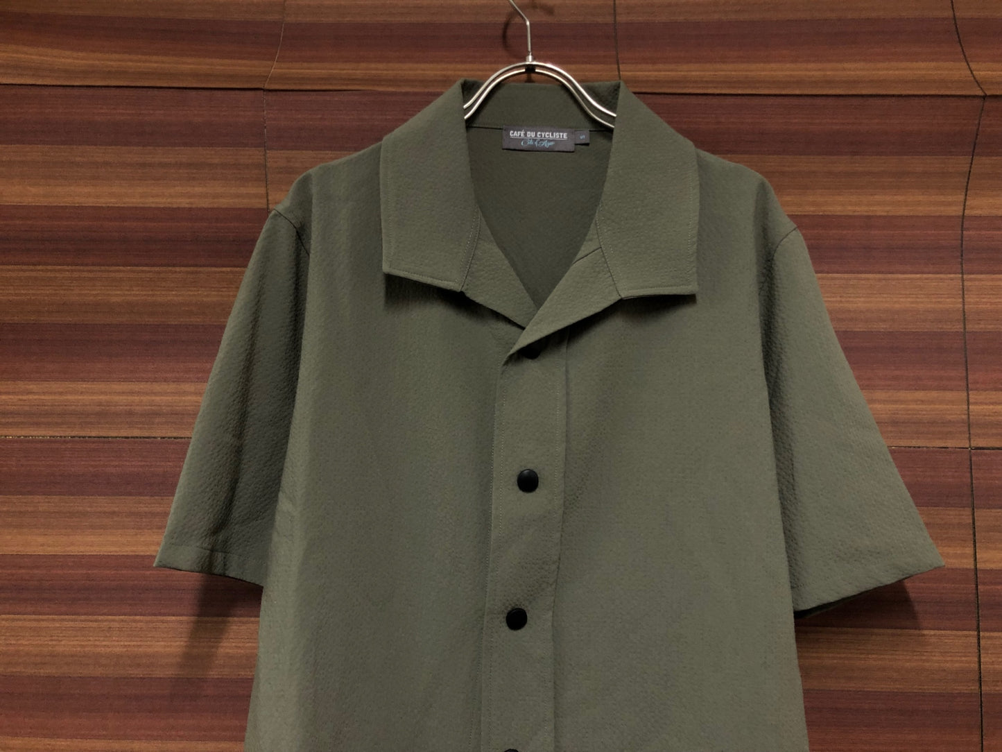 IN233 カフェドシクリステ CAFE DU CYCLISTE ROMANE MEN 半袖 シャツ カーキ S