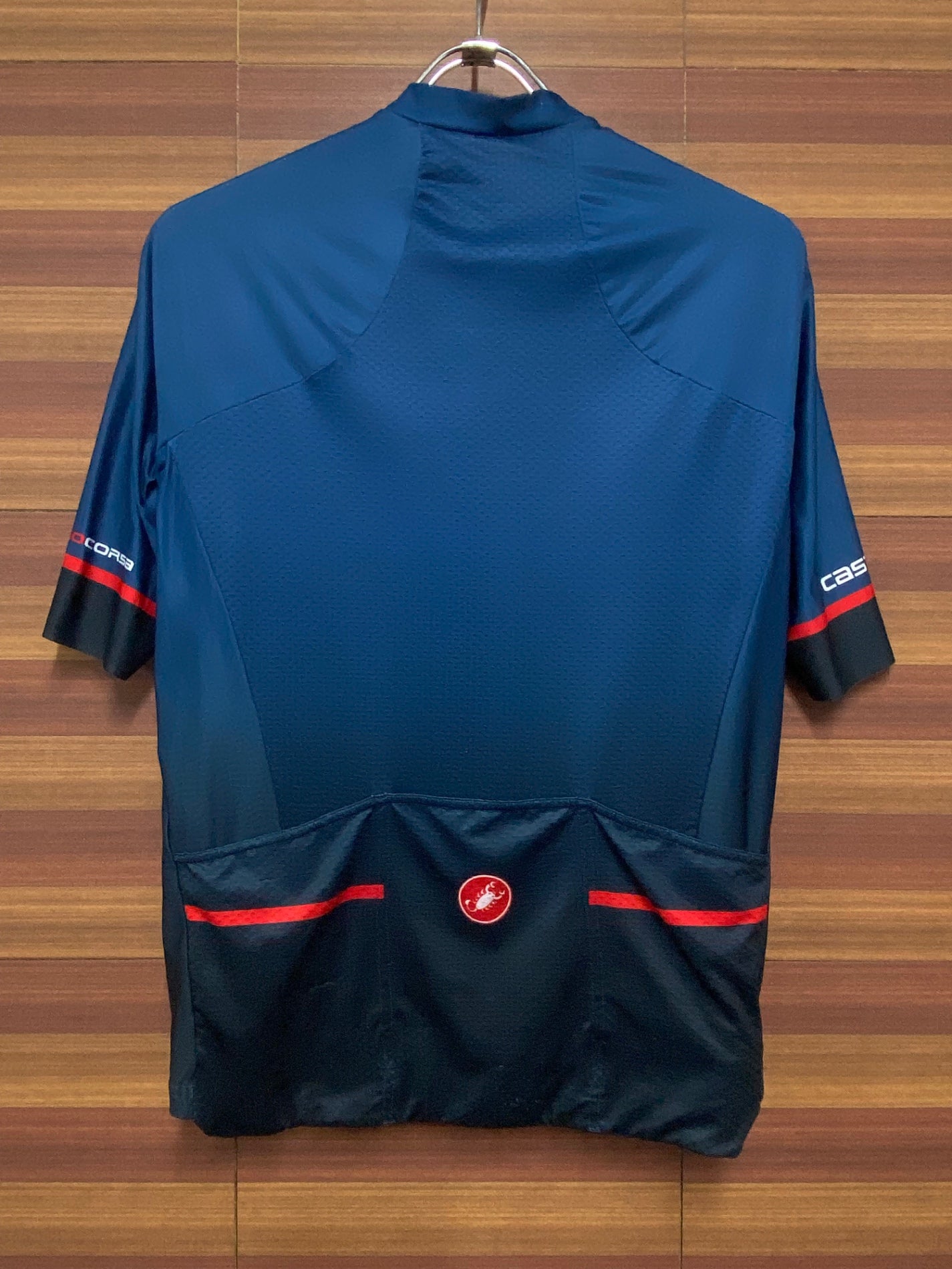 IH753 カステリ CASTELLI ROSSO CORSA 半袖 サイクルジャージ 青 XL