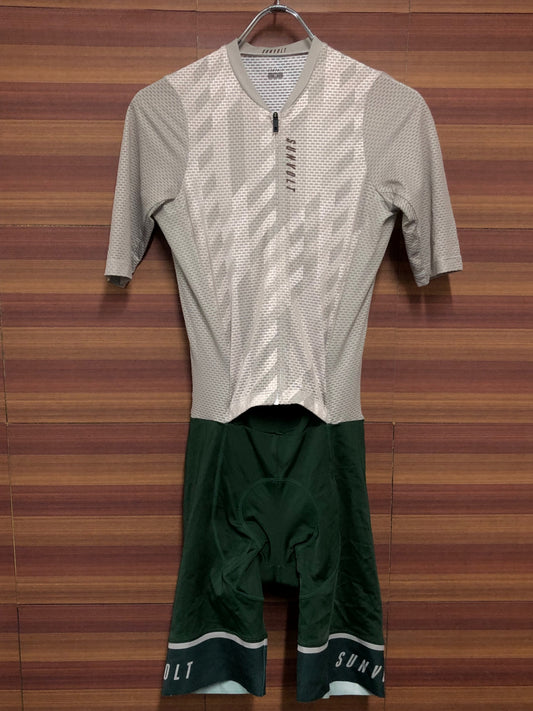 IL665 サンボルト SUNVOLT 長袖 セパレート ワンピース サイクルジャージ 白 グレー グリーン M