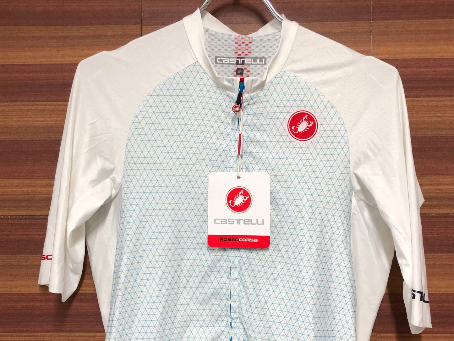 IN253 カステリ CASTELLI AERO RACE 6.0 半袖 サイクルジャージ 白 Mサイズ タグ付き ※ほつれあり