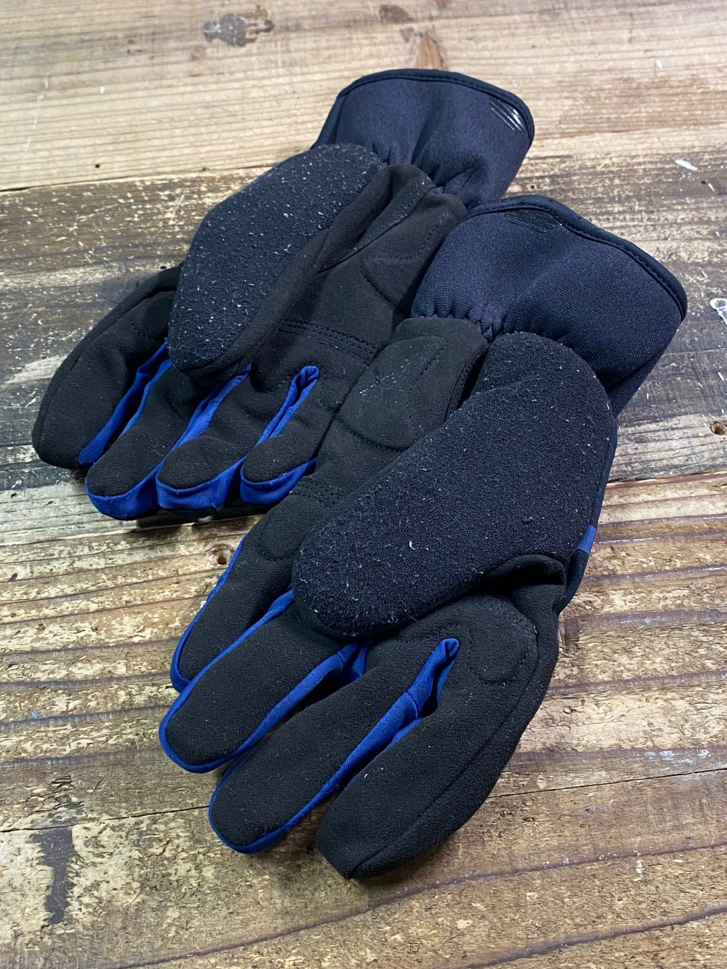 IT241 シマノ SHIMANO 長指 グローブ 黒 青 L 裏起毛 GORE-TEX INFINIUM