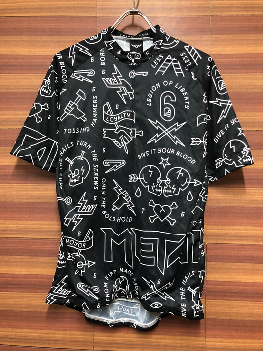 IL348 ツインシックス TWINSIX 半袖 サイクルジャージ 黒 XL