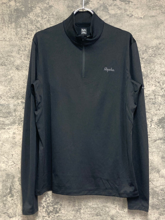IX214 ラファ Rapha MEN'S ACTIVE HALF ZIP 長袖 Tシャツ 黒 M