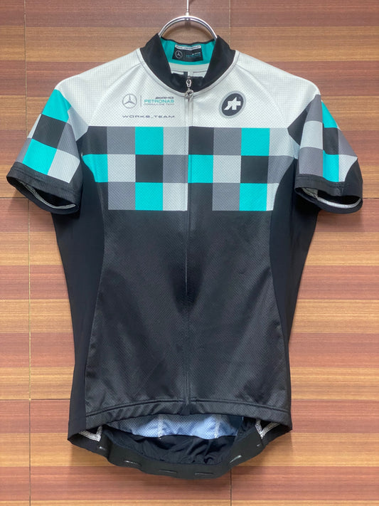 HZ419 アソス assos SS.WORKS TEAMJERSEY EVO8 LADY 半袖 サイクルジャージ 黒 S レディース ※襟汚れ