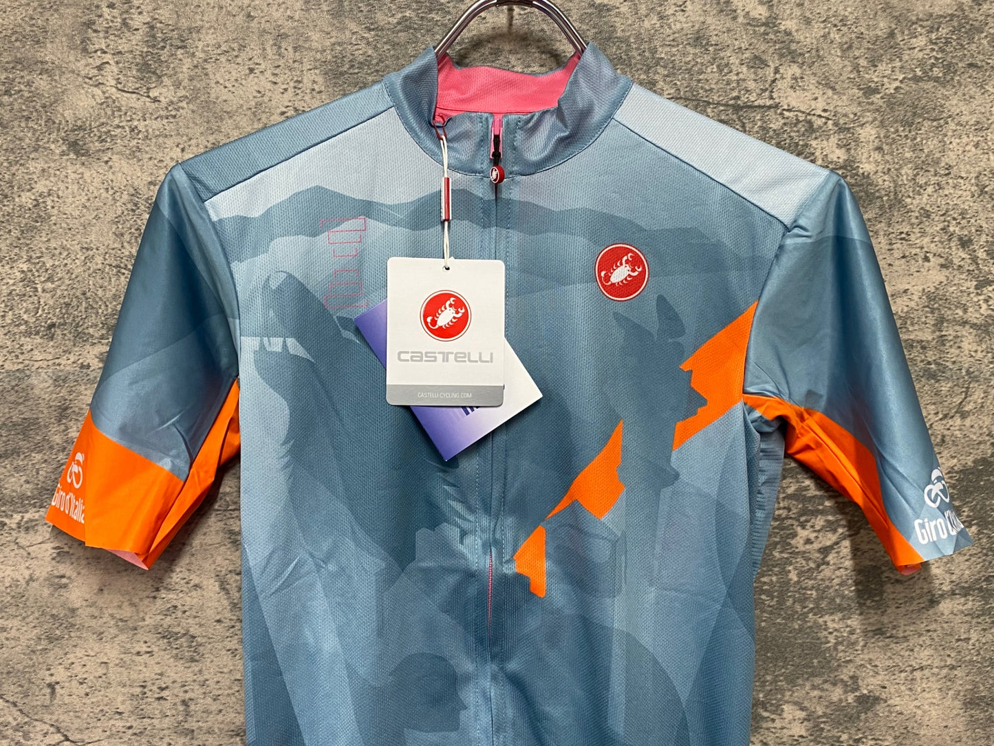 IY887 カステリ CASTELLI 半袖 サイクルジャージ 水色 S Giro d'Italia