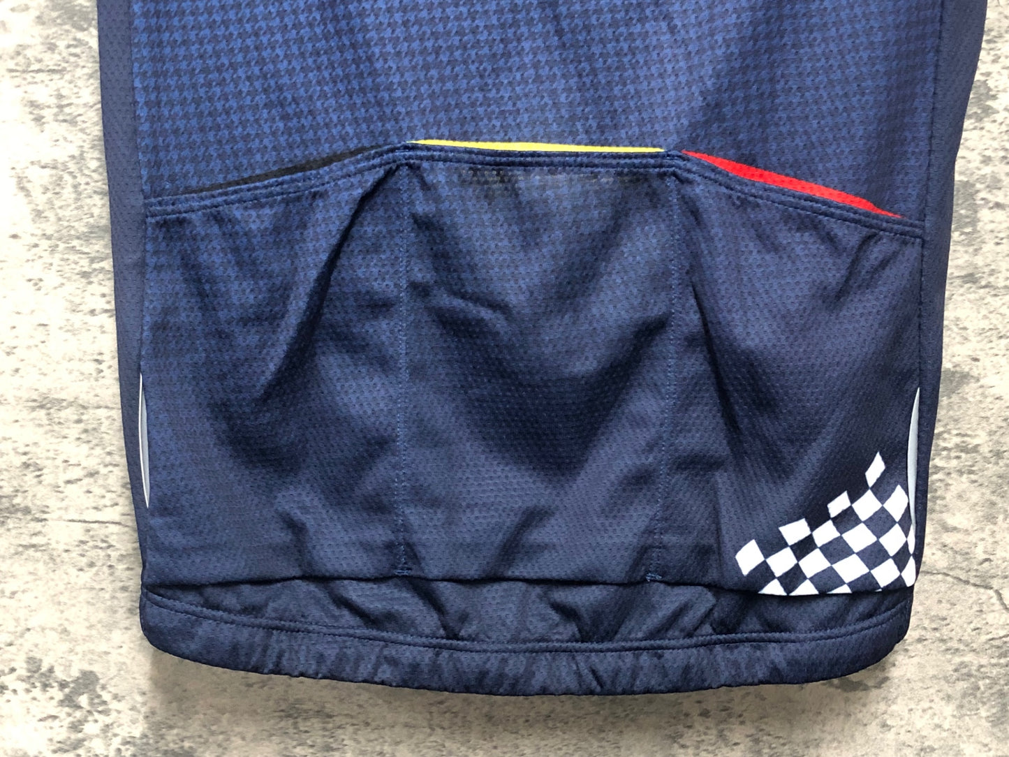 JD070 リオンドカペルミュール Lion de KAPELMUUR 半袖 サイクルジャージ 白 紺 L