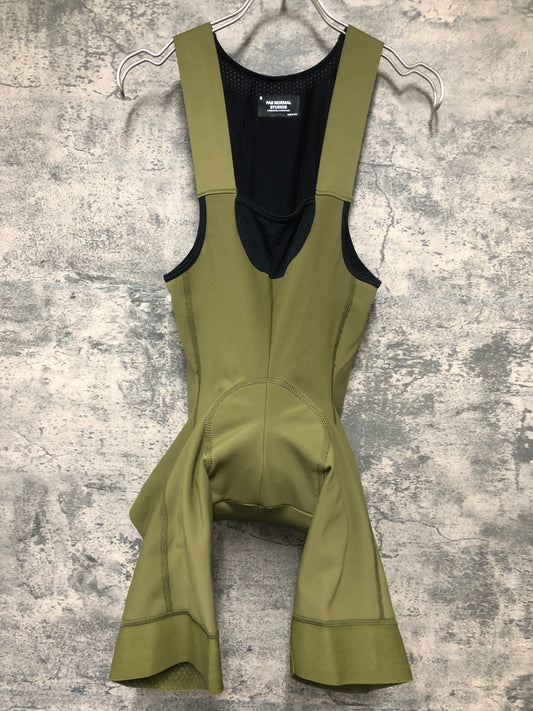 IY136 パスノーマルスタジオ PAS NORMAL STUDIOS Mechanism ビブショーツ S オリーブ 裏起毛